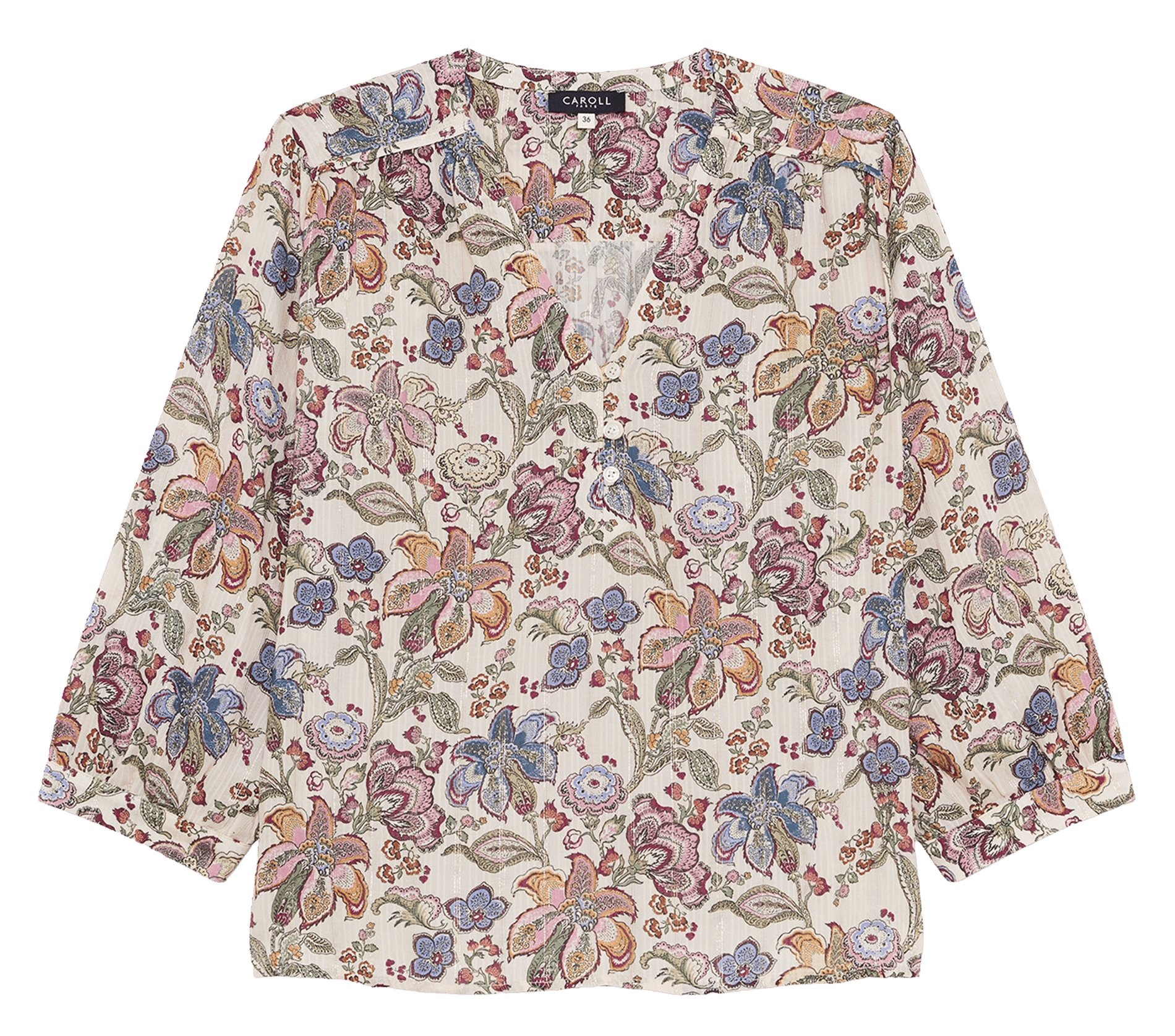 Fließende Bluse mit Print CAROLL Mehrfarbig