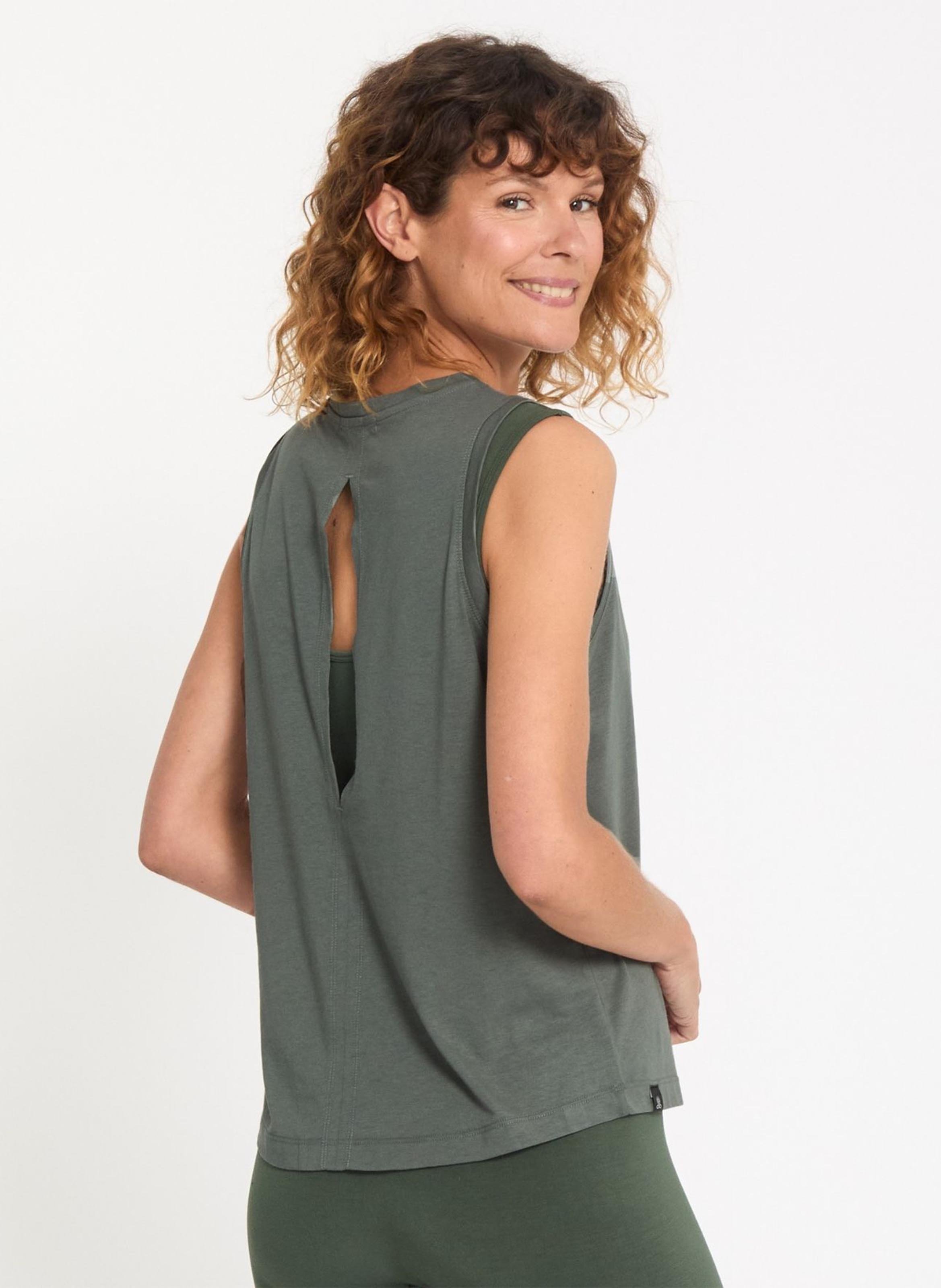 Débareur col rond en coton mélangé  YOGA SEARCHER Vert