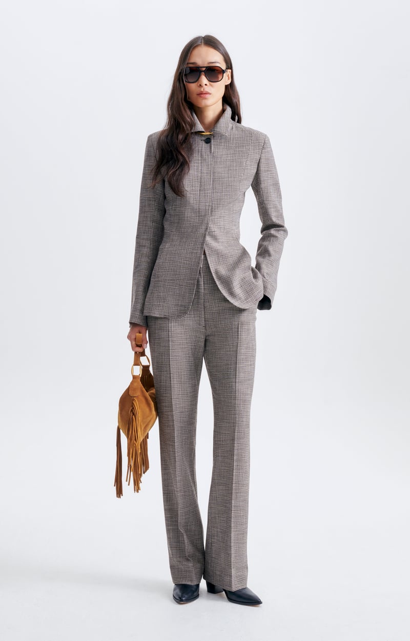 Patterned fitted jacket VANESSA BRUNO Brown