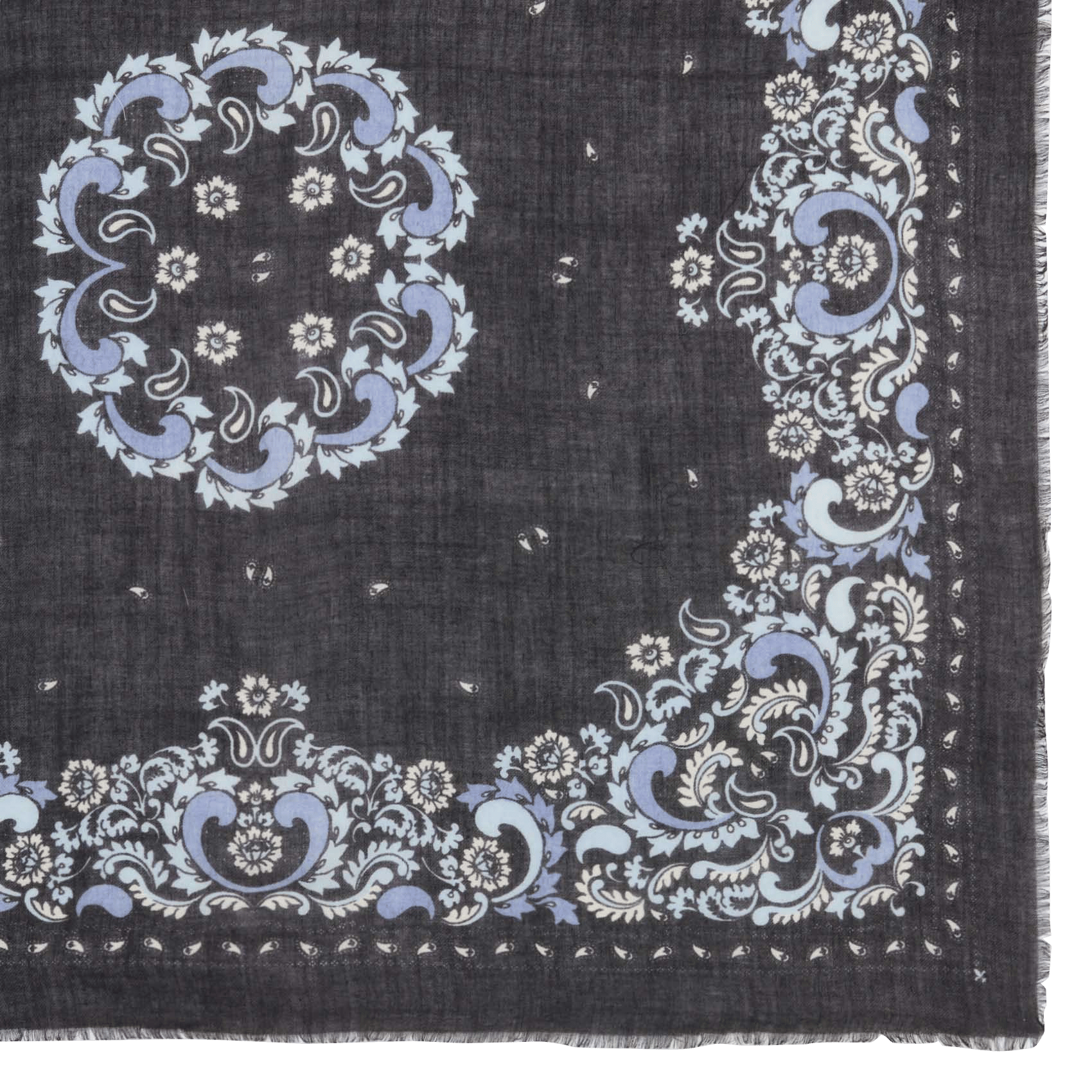 Foulard imprimé en laine et cachemire MAISON LECOMTE FLAMENT