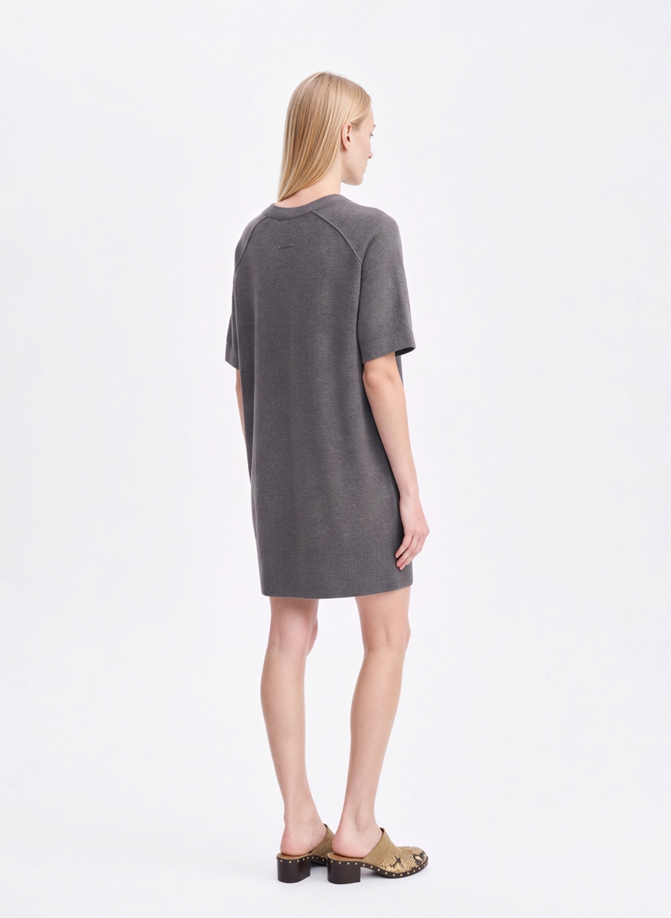 Robe pull col rond en laine VANESSA BRUNO Gris