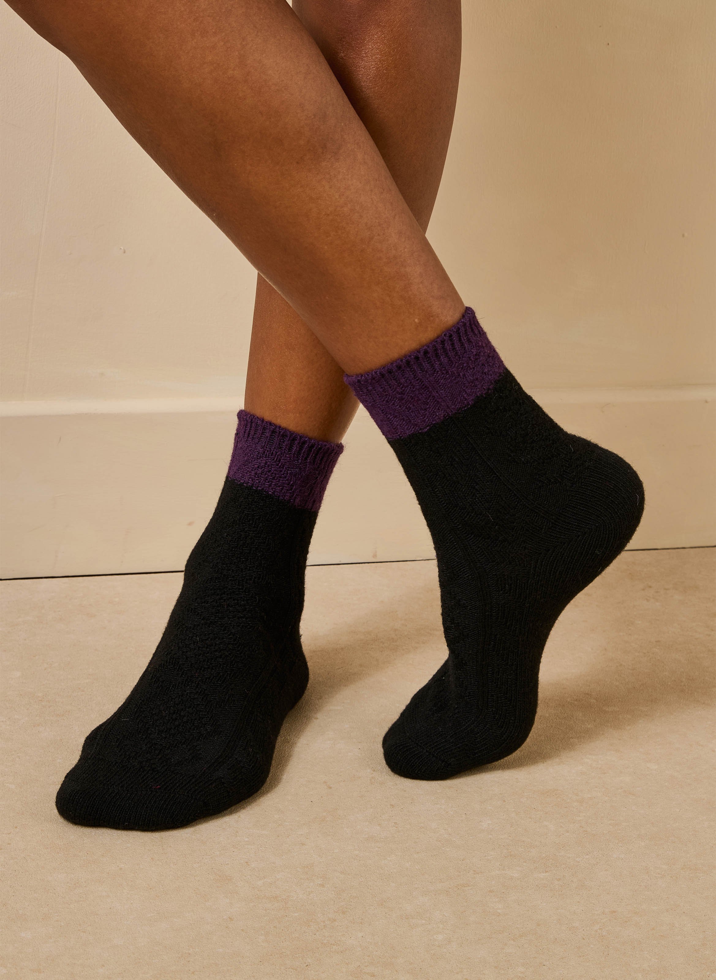Set of 2 pairs of two-tone socks LA FEE MARABOUTEE Multicolored