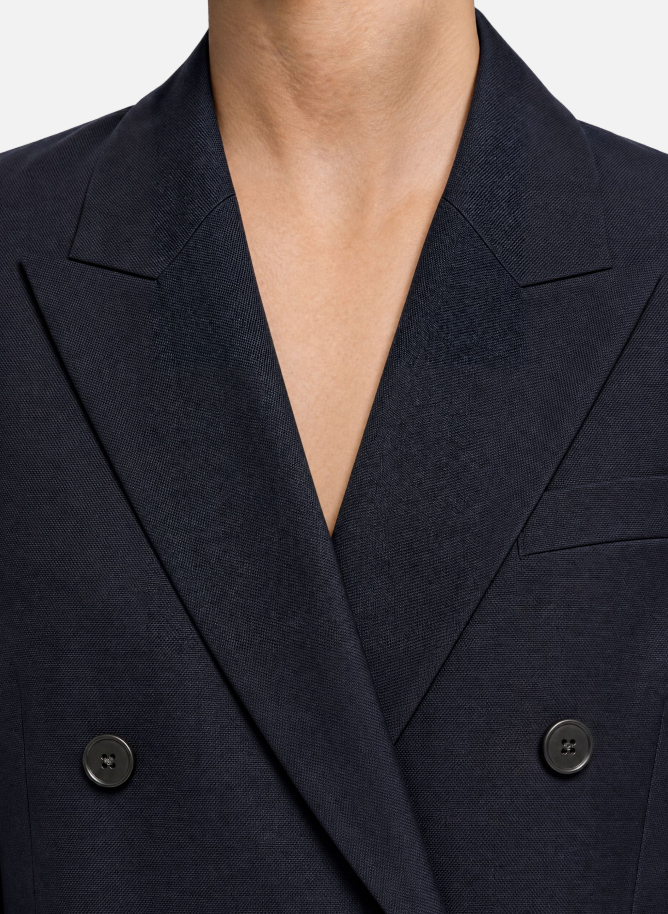 Straight wool blazer THE KOOPLES Blue