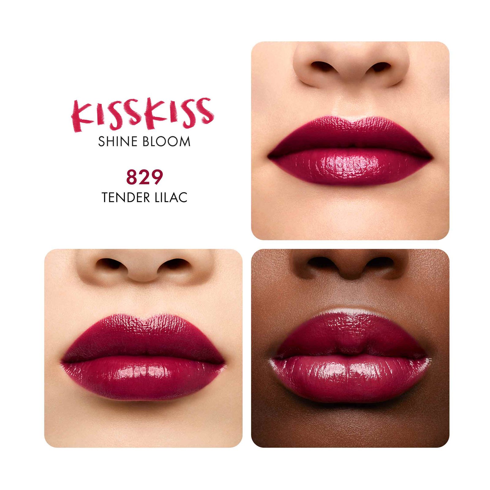 KissKiss Shine Bloom Rouge brillant GUERLAIN Tender lilac