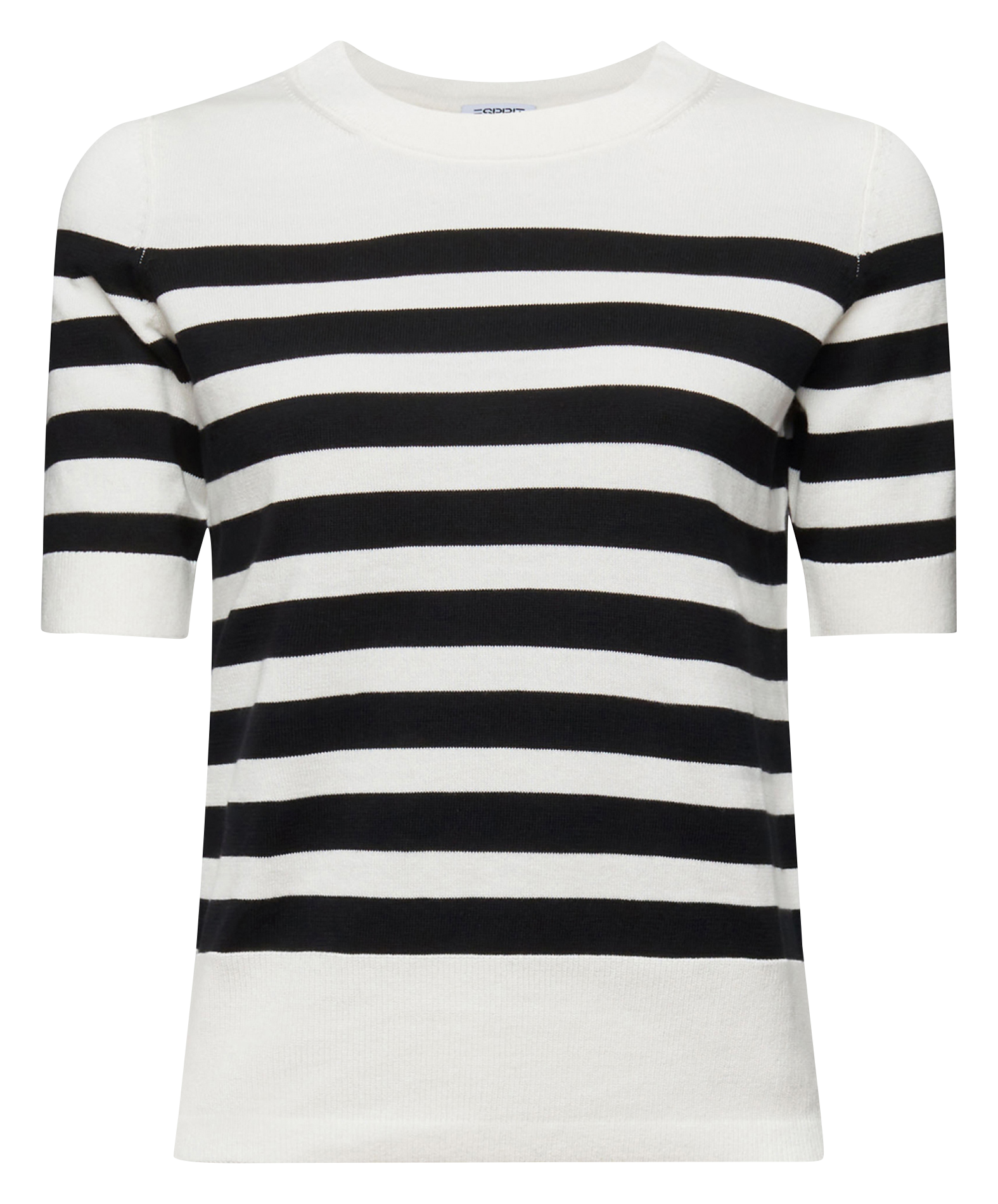 Round-neck cotton sweater White