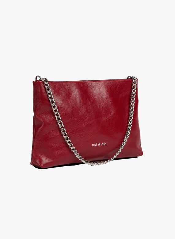 Red Leather clutch