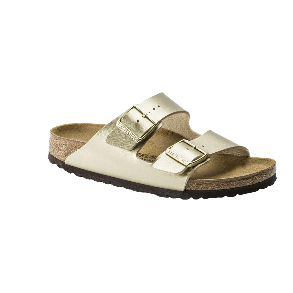 Faux leather sandals BIRKENSTOCK Golden