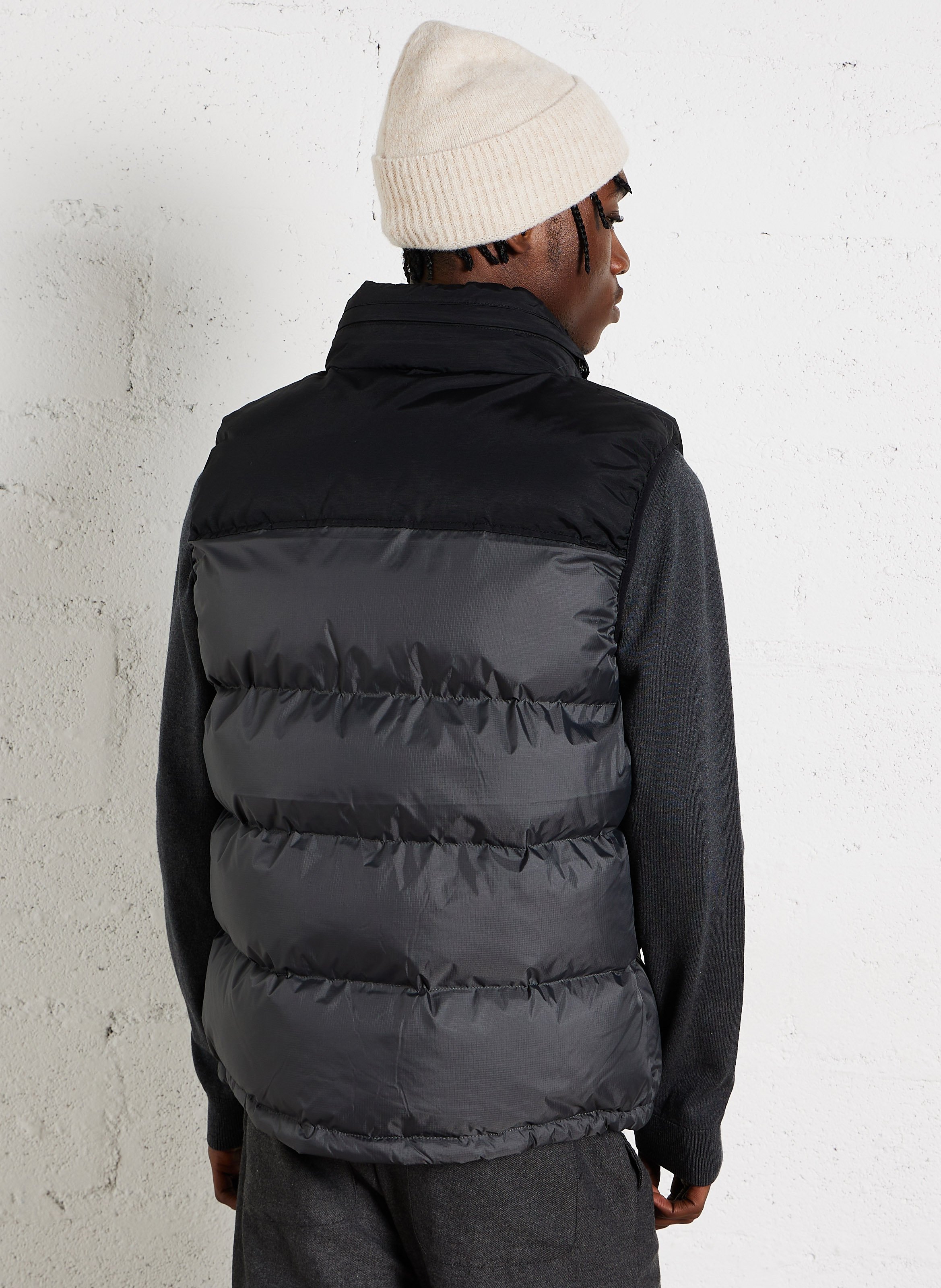 Padded zip-up vest SCHOTT Black