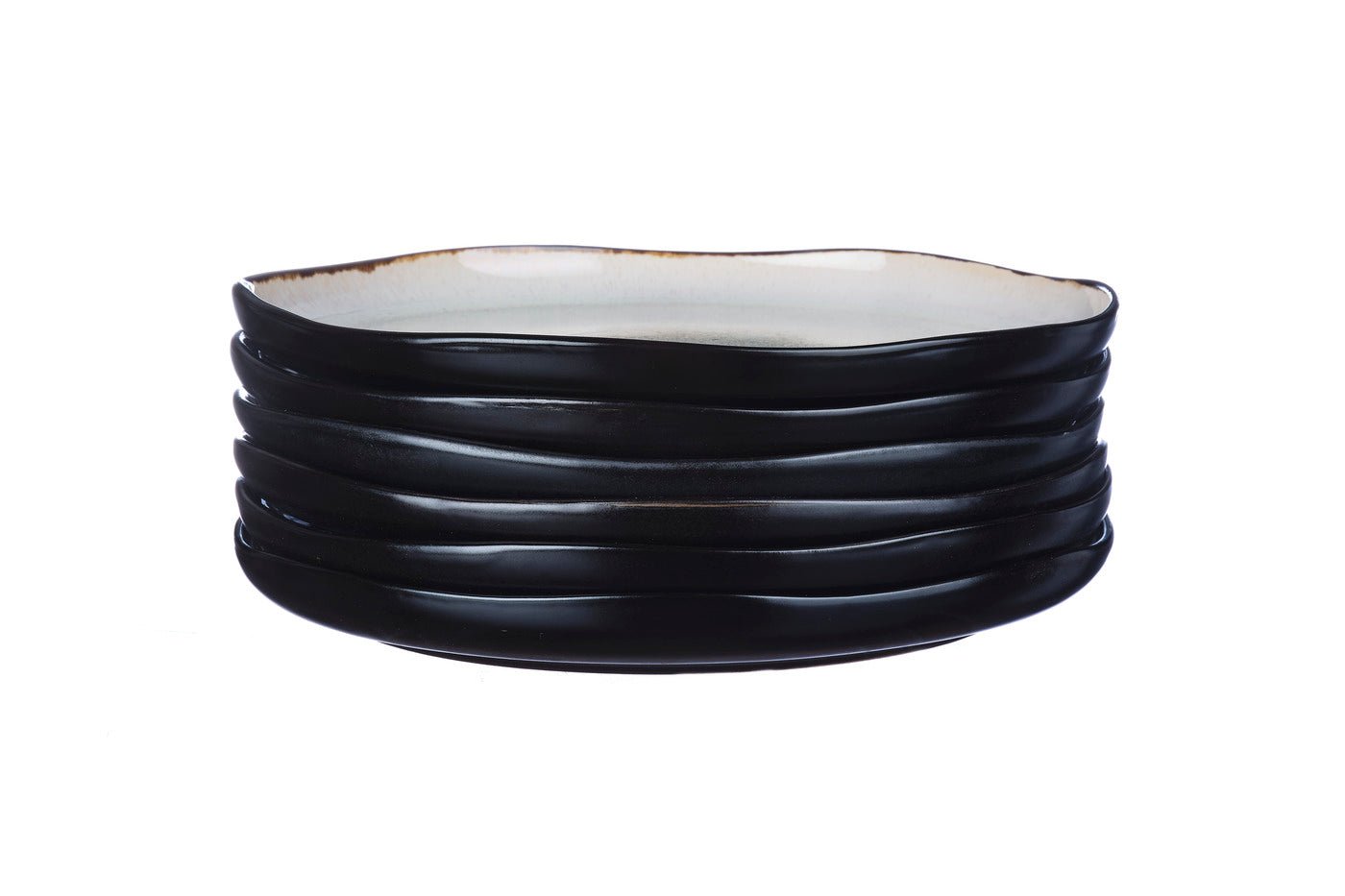 Iris ivory white ø26cm plate - 6 pieces BJORN White