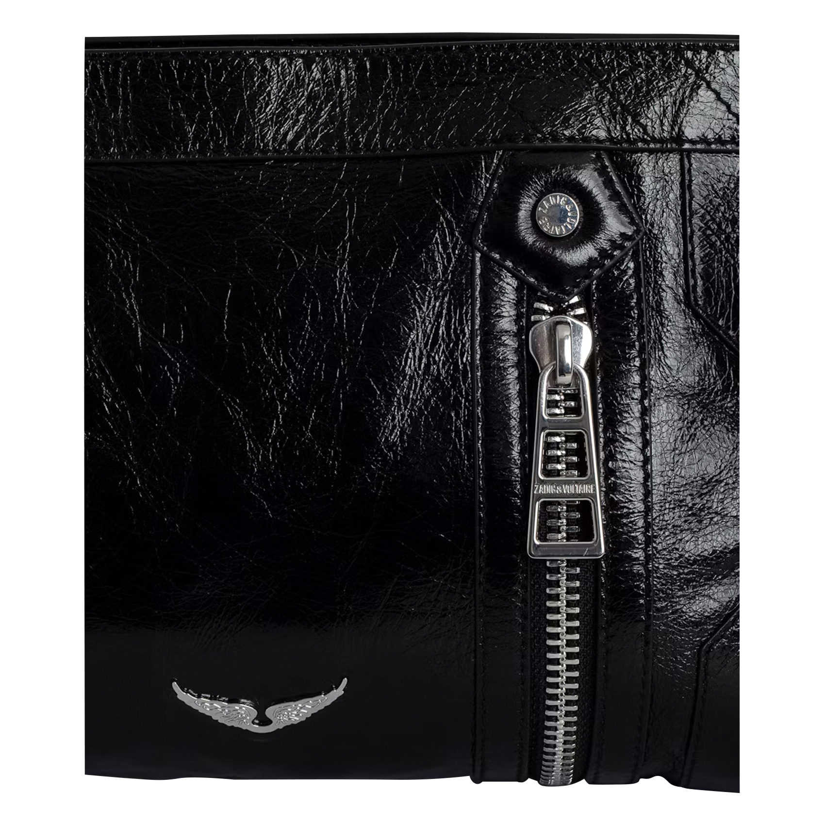 Lakleren schoudertas ZADIG&VOLTAIRE Zwart