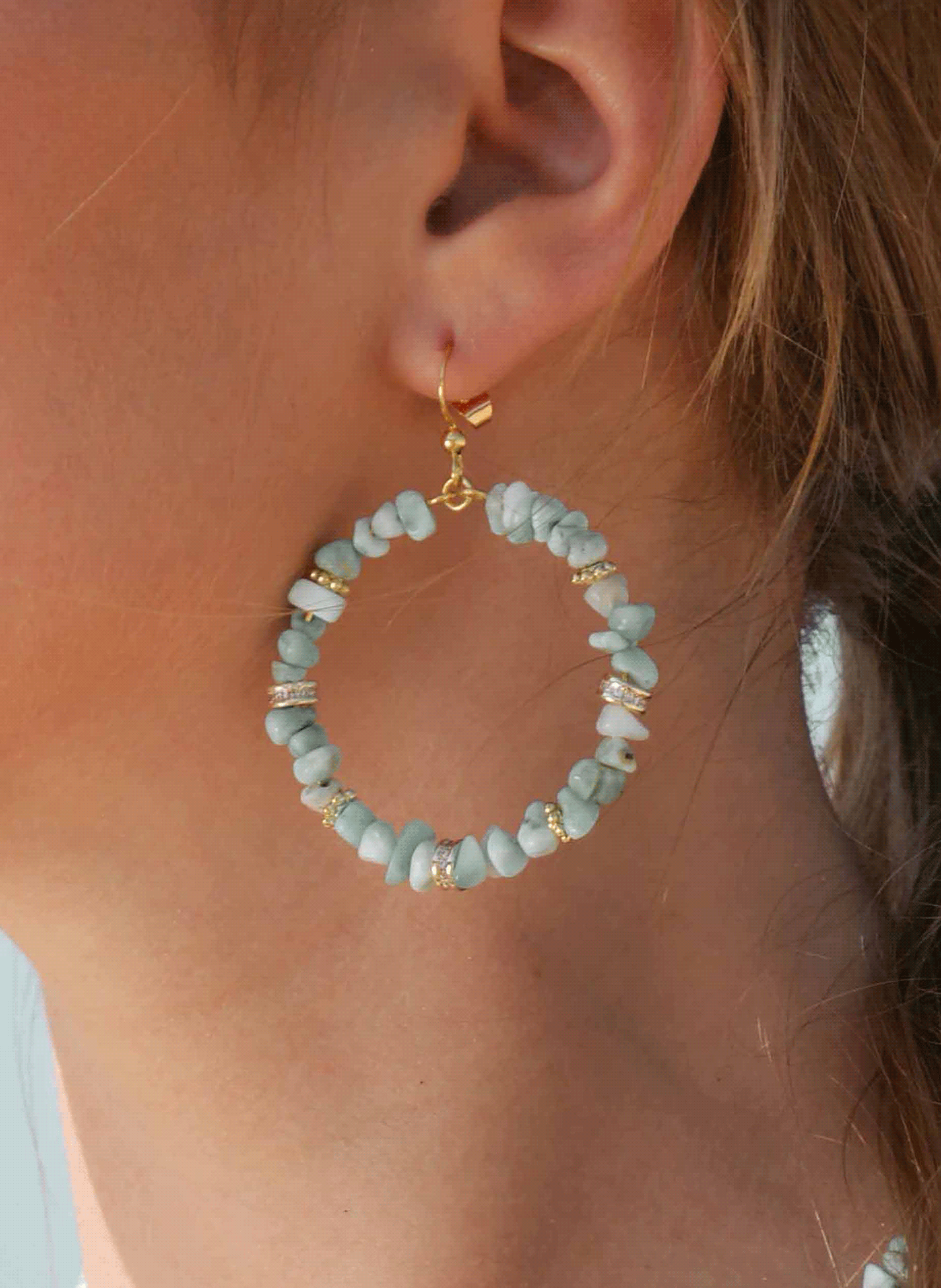 Earrings with beads for pierced ears HIPANEMA Blue