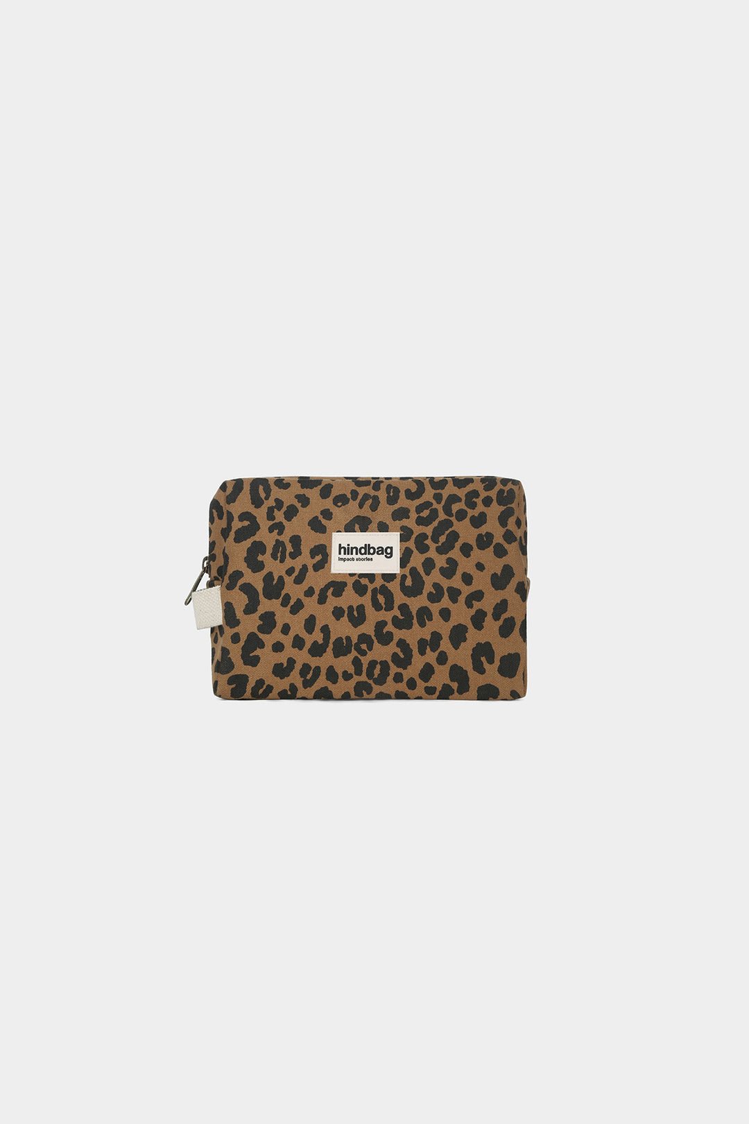 Cotton toiletry bag  Leopard cannelle