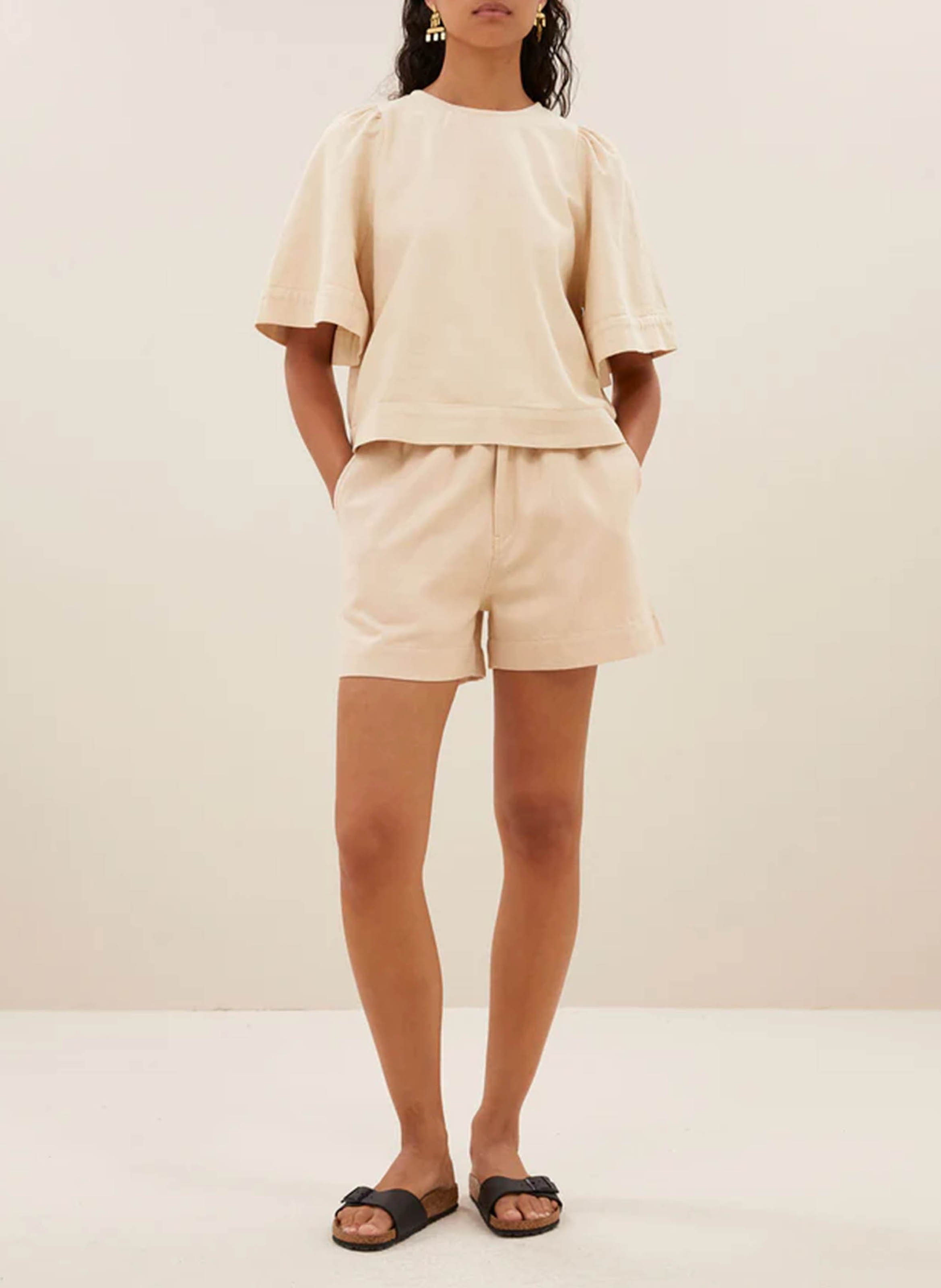 Blouse oversize en coton BY BAR Beige