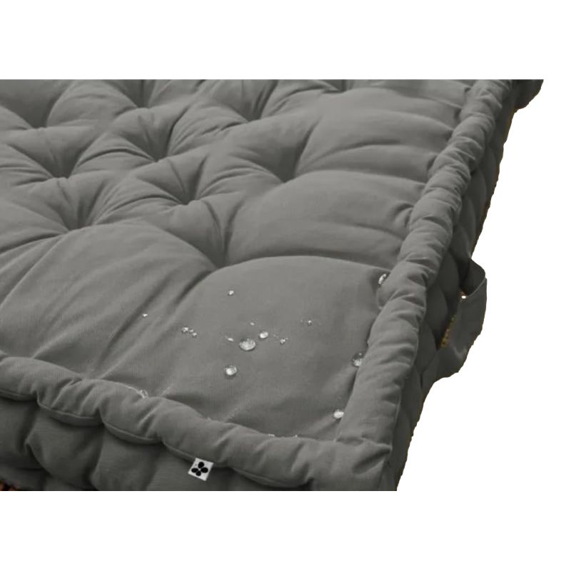Water-repellent outdoor floor cushion L'EFFET PAPILLON Grey