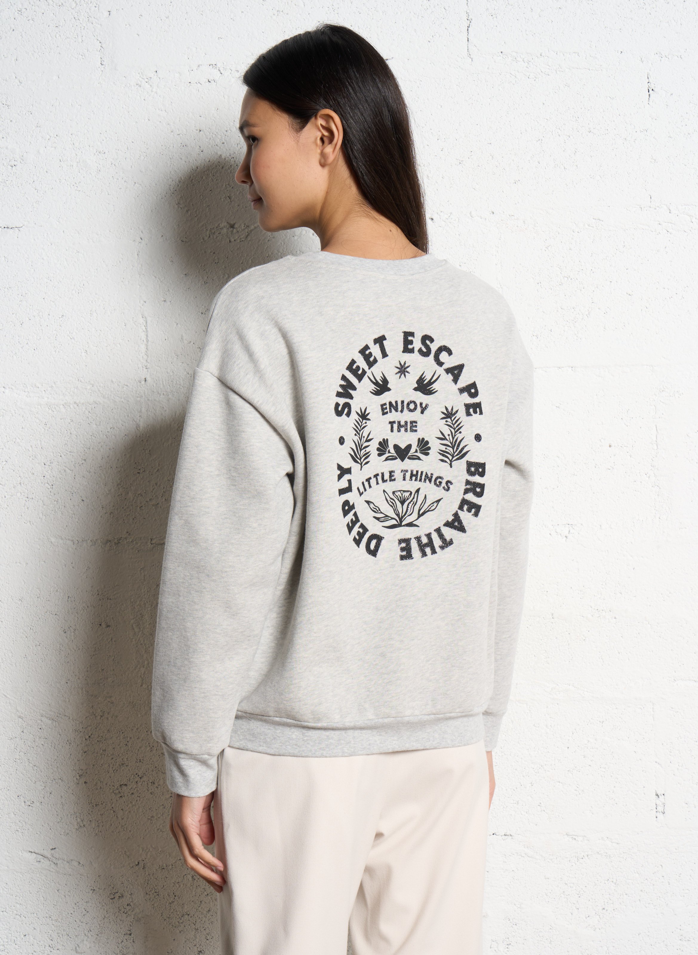 Maxi visual back sweatshirt I CODE Grey