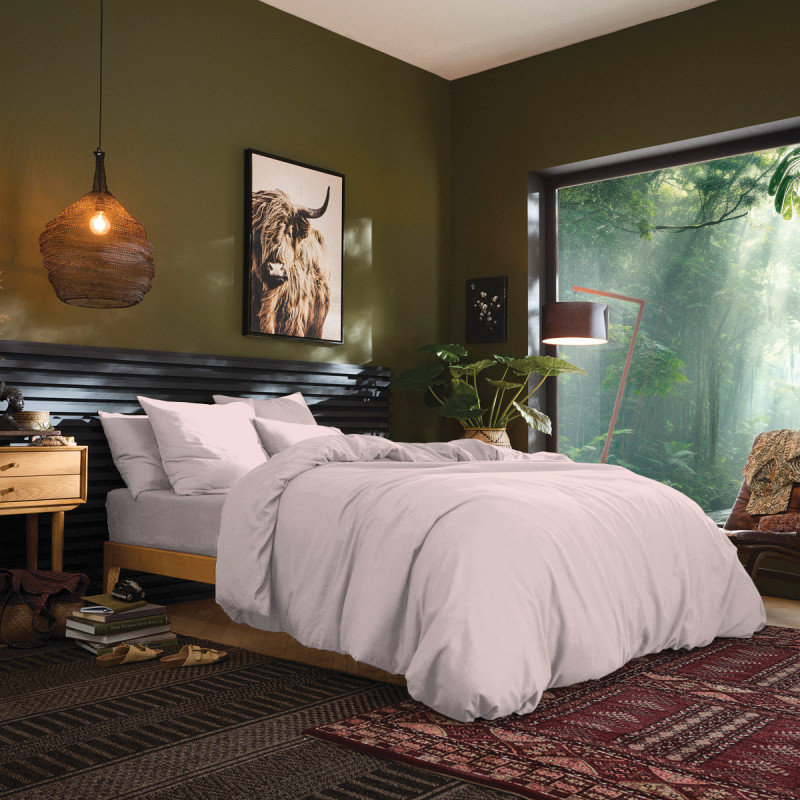 Duvet cover 240 x 220 cm "premium" for a double bed COTON PUR Pink