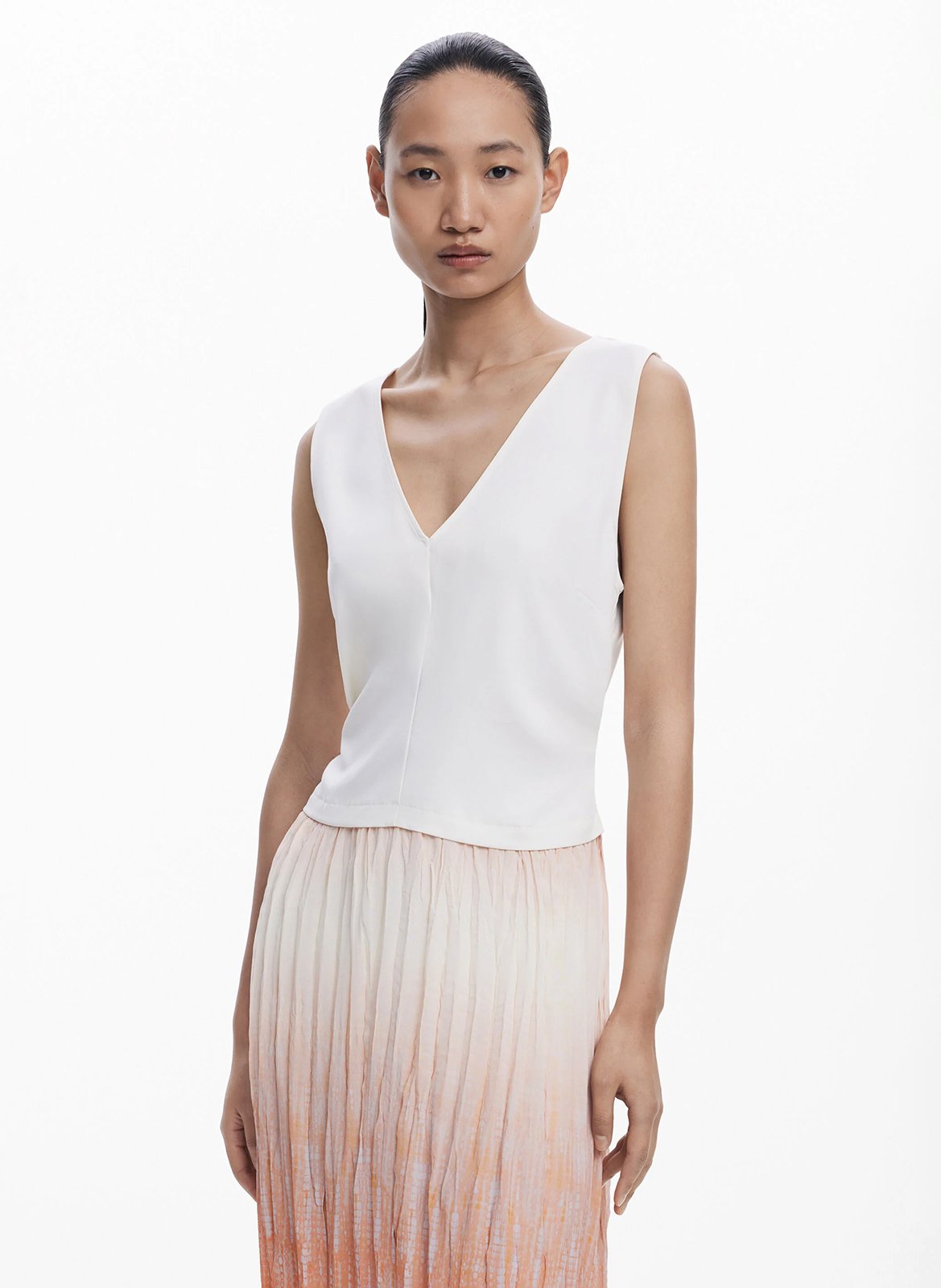 Abito corto scollo a V DESIGUAL Arancio