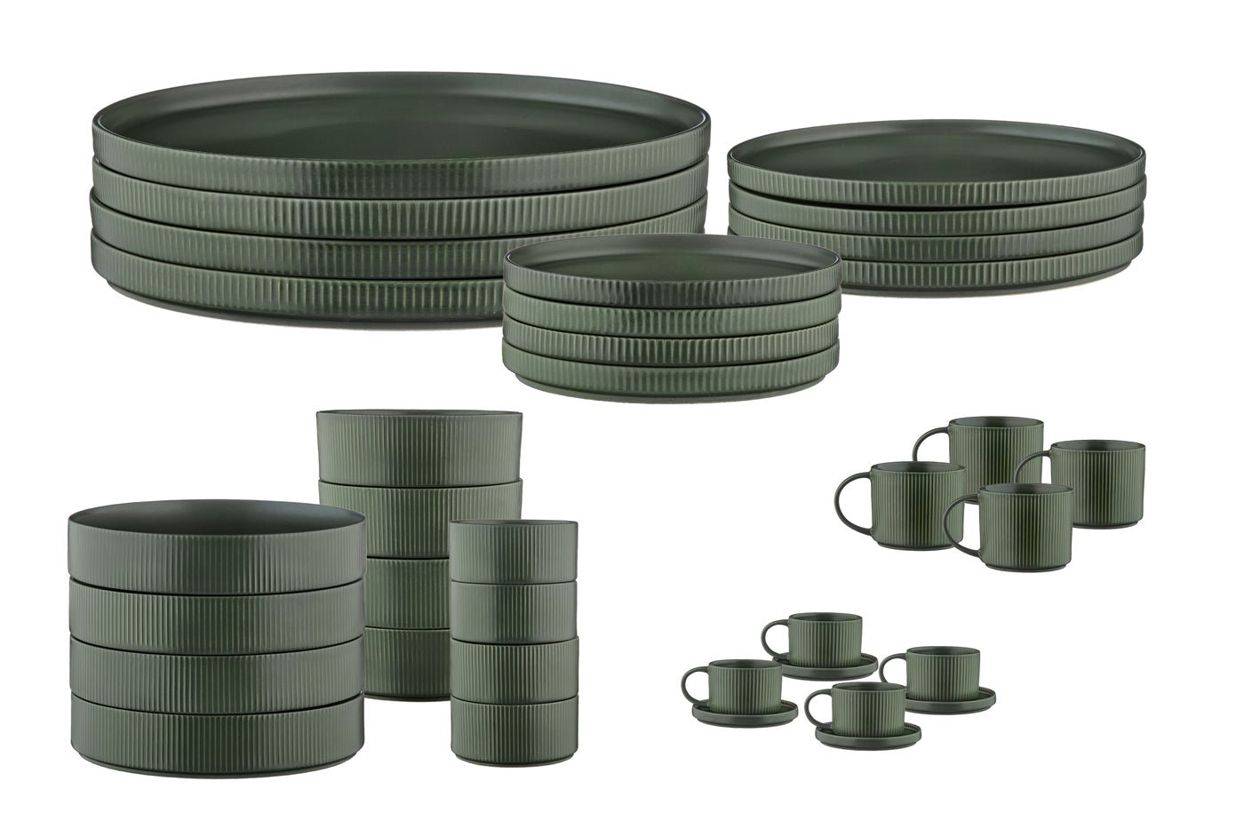 Complete Scandi set - 36 pieces - olive BJORN Green