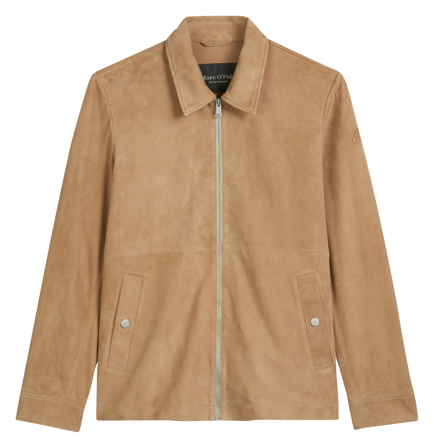 Veste col classique en cuir MARC O'POLO Beige