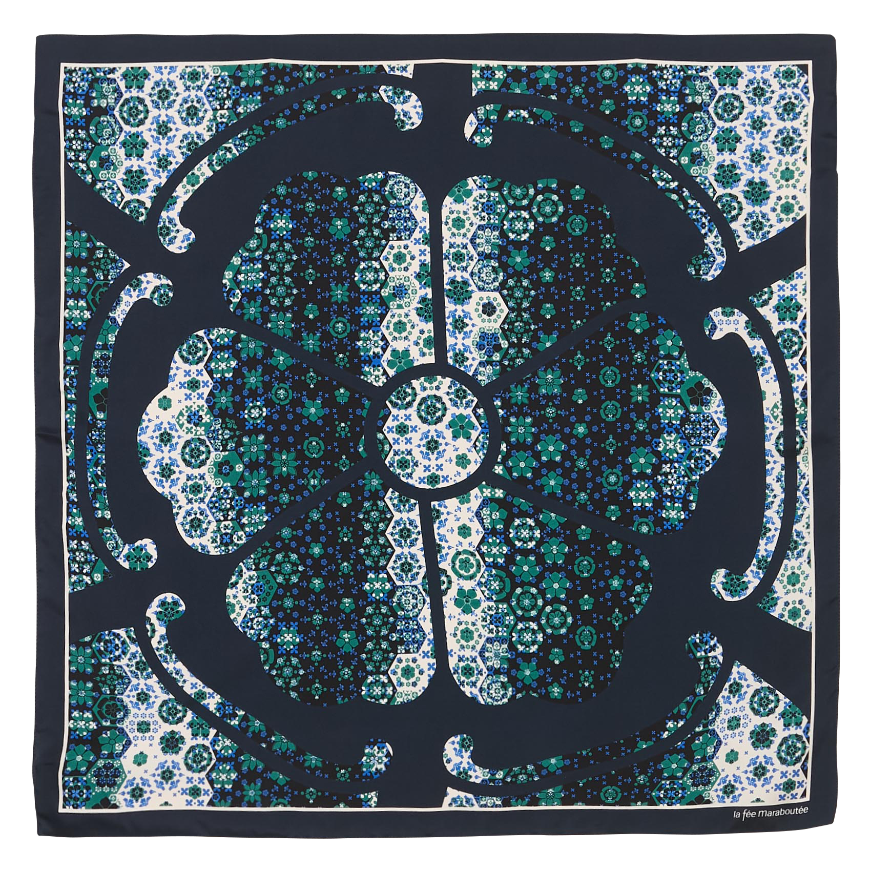 Kassaway - Seidenfoulard LA FEE MARABOUTEE Blau