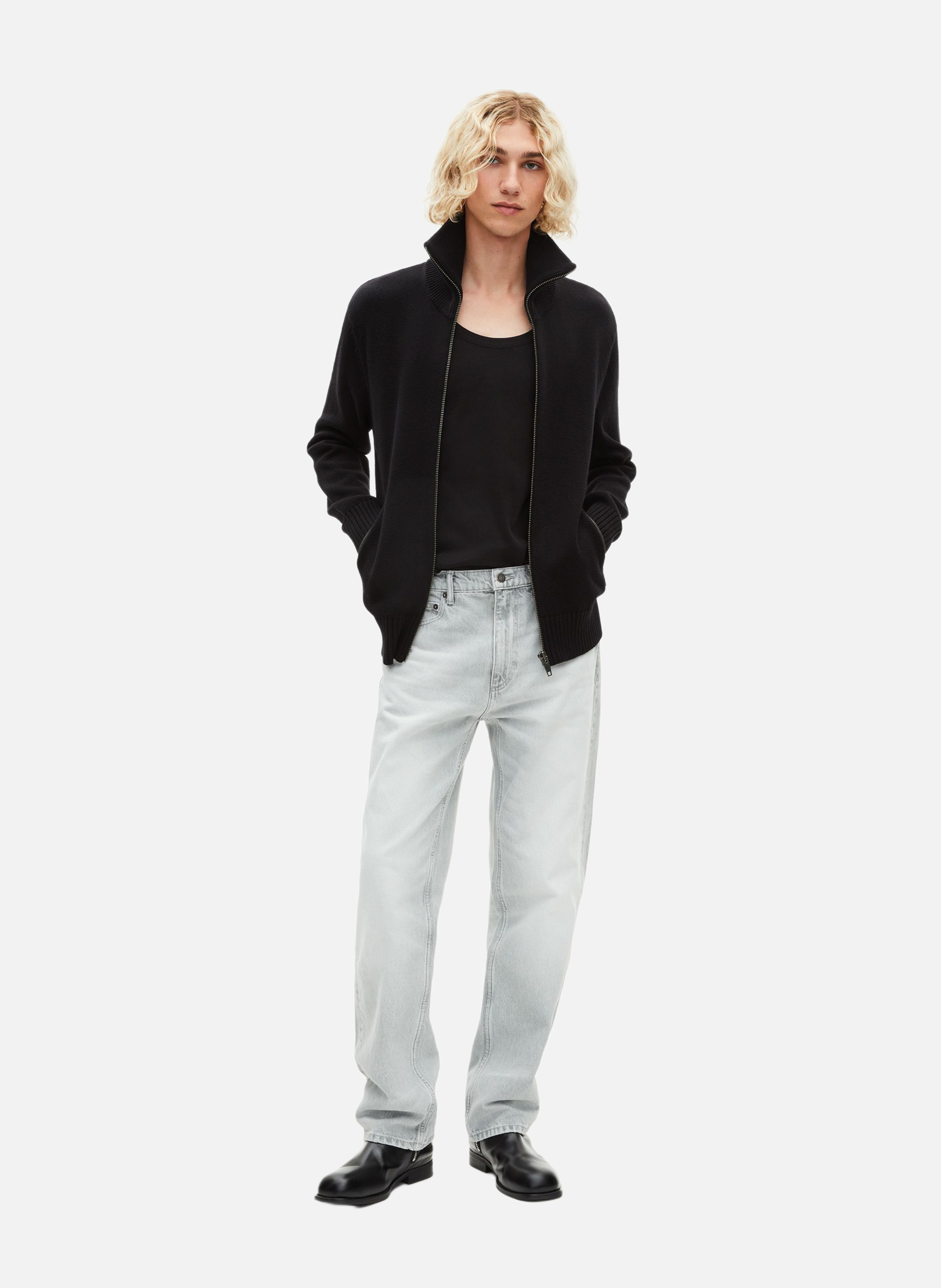 Zip-up cardigan THE KOOPLES Black