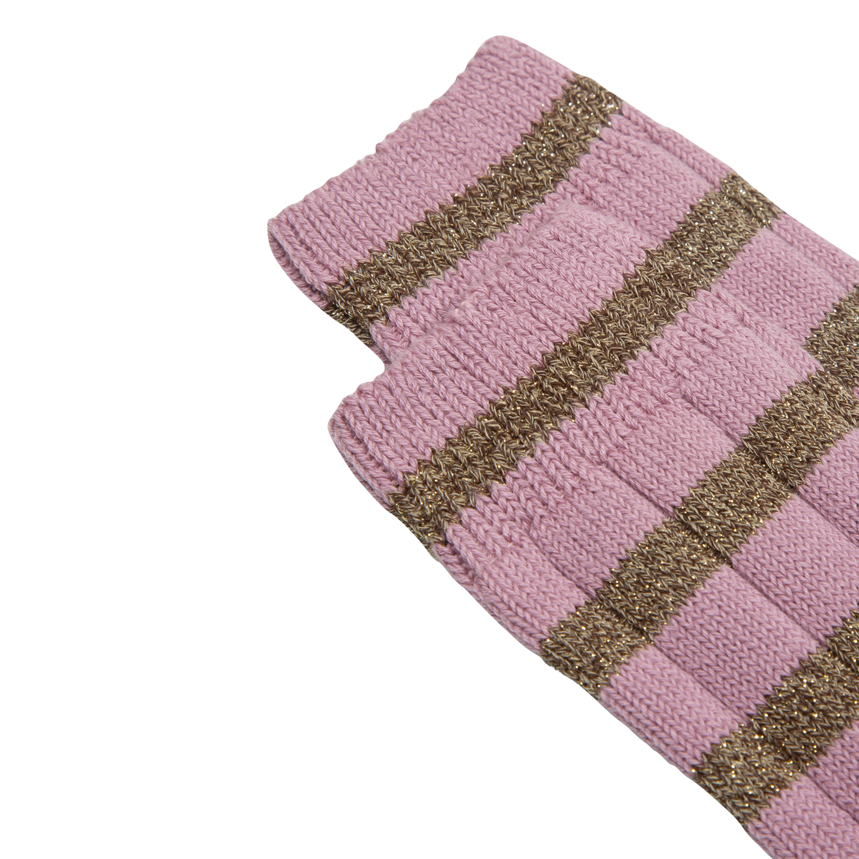 Chaussettes en coton mélangé rayé ANT45 Rose