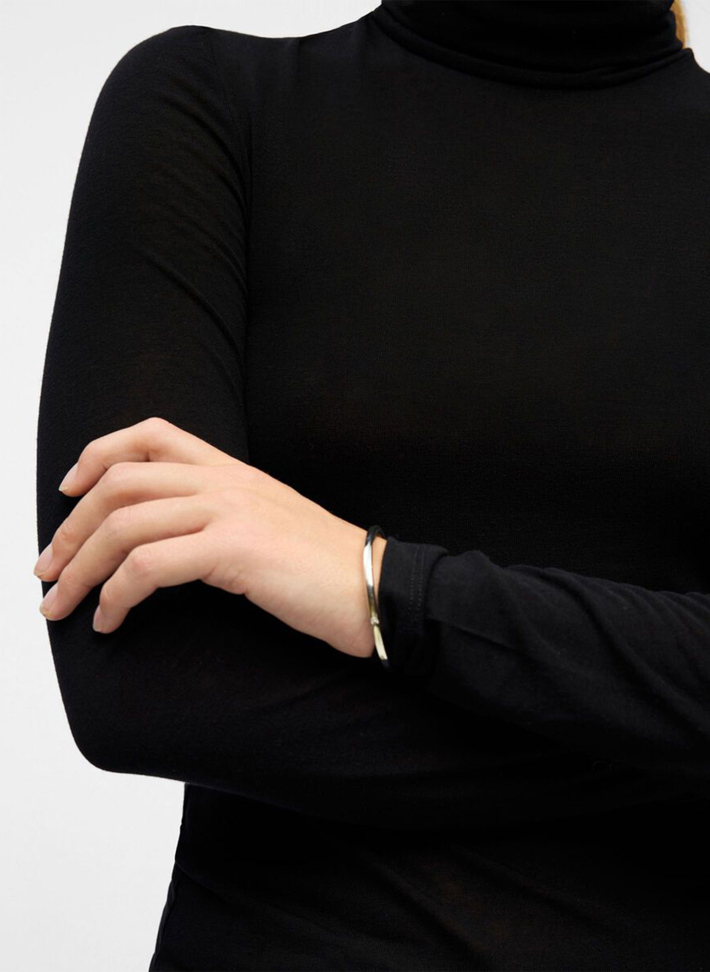 Trui met opstaande kraag OBJECT Zwart