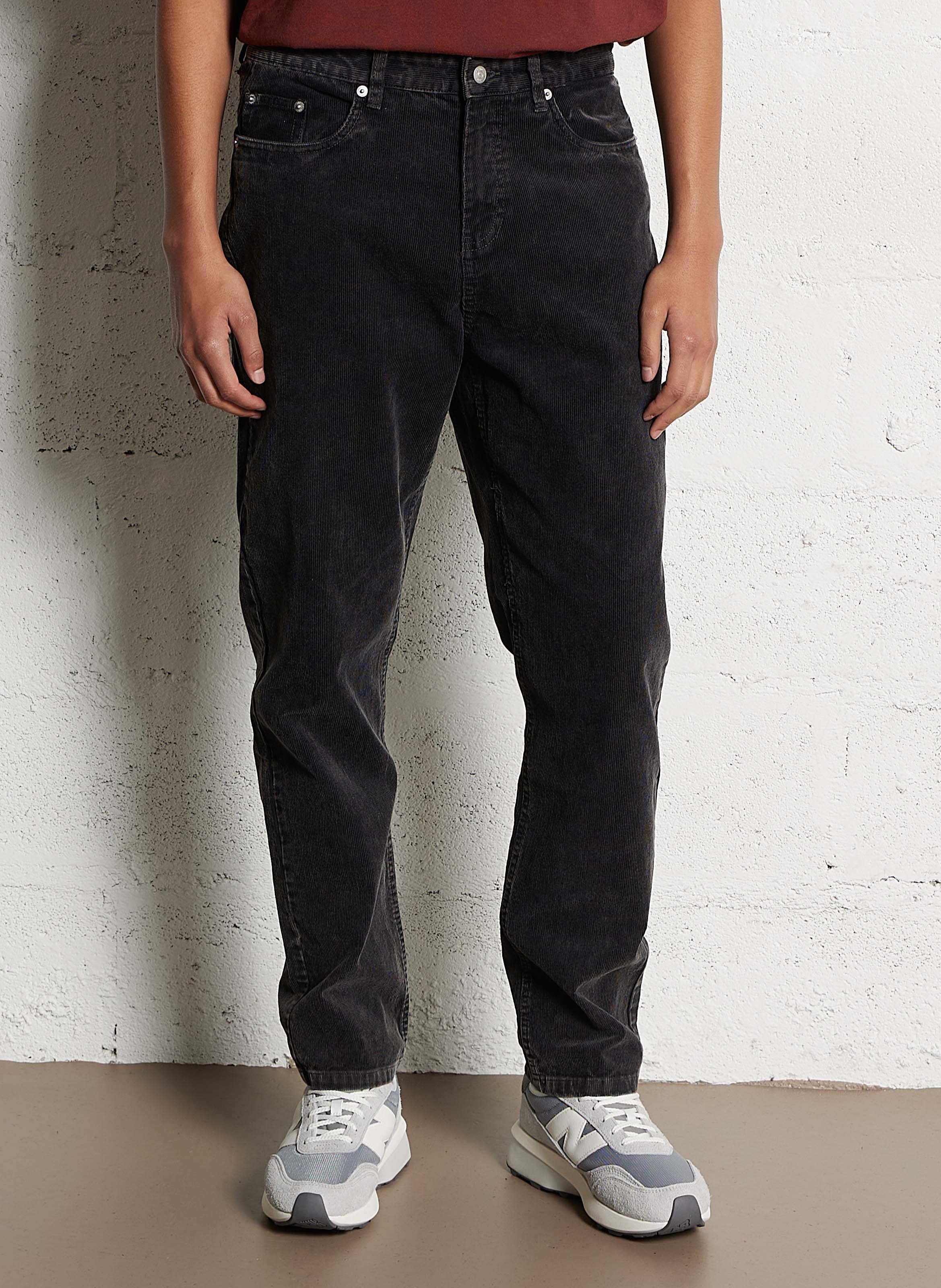 Slim-fit cotton cargo pants MINIMUM Grey