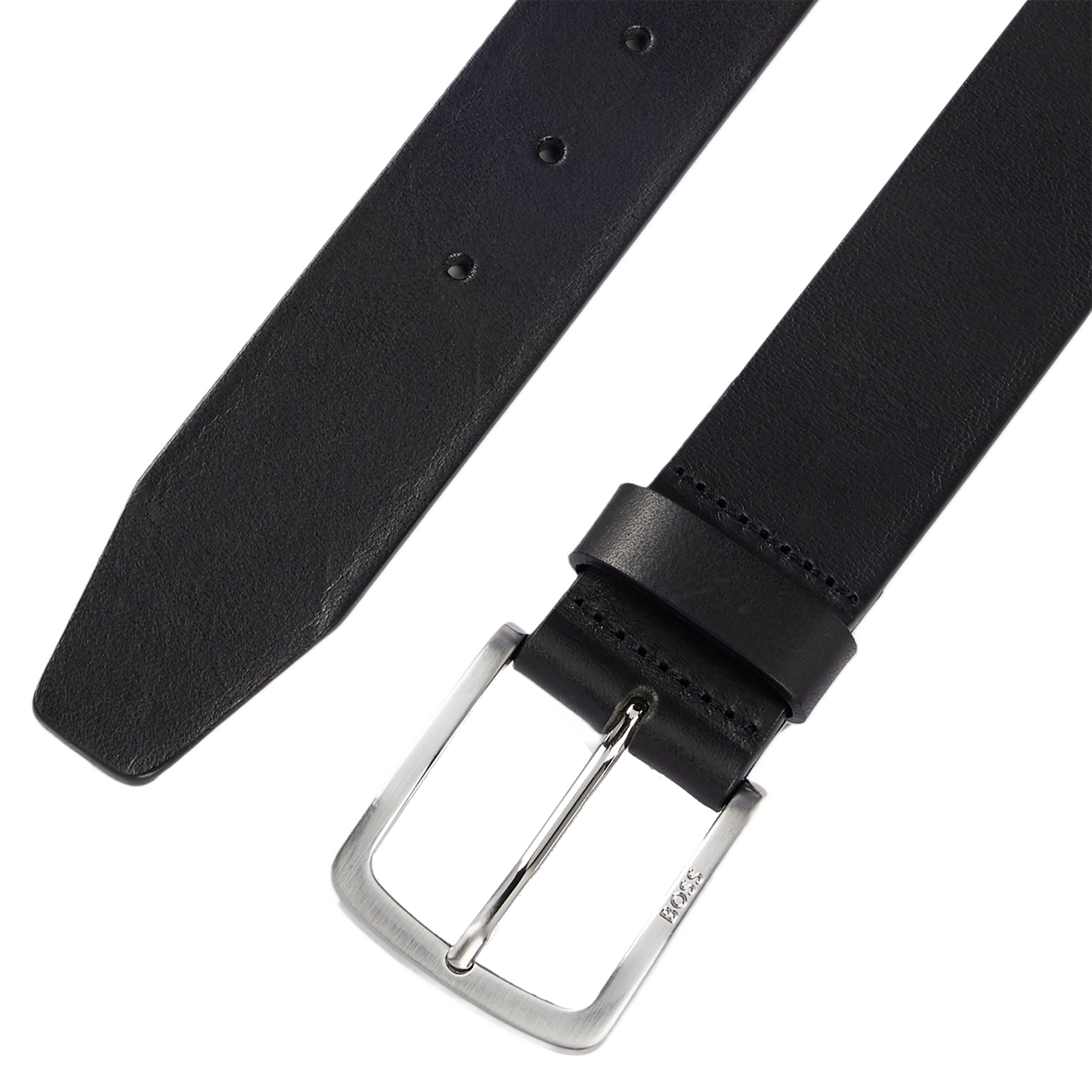 - Buckle closure. - Width: 3 cm.  BOSS Black