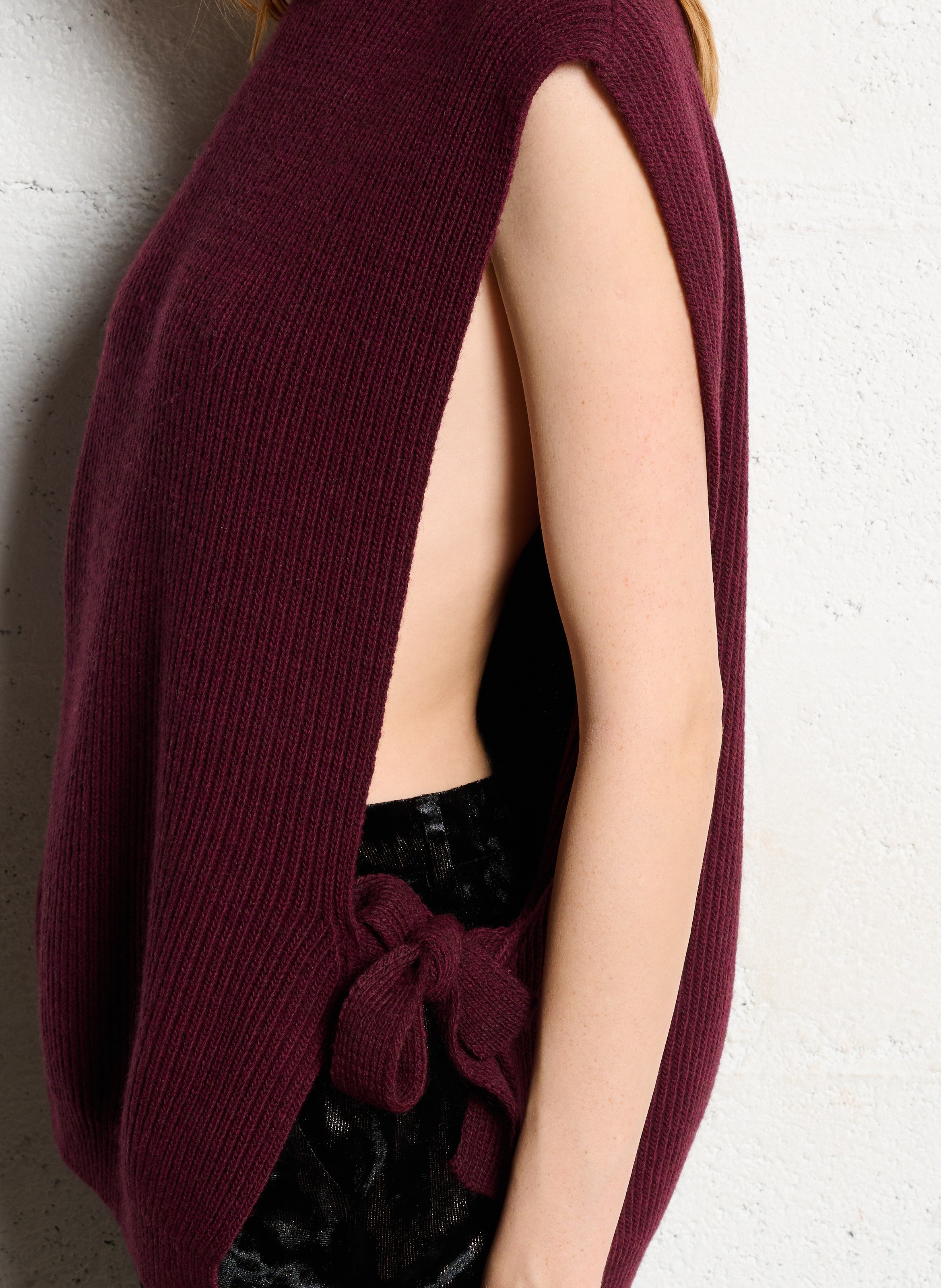 Pull droit col rond en maille IMPERIAL Rouge