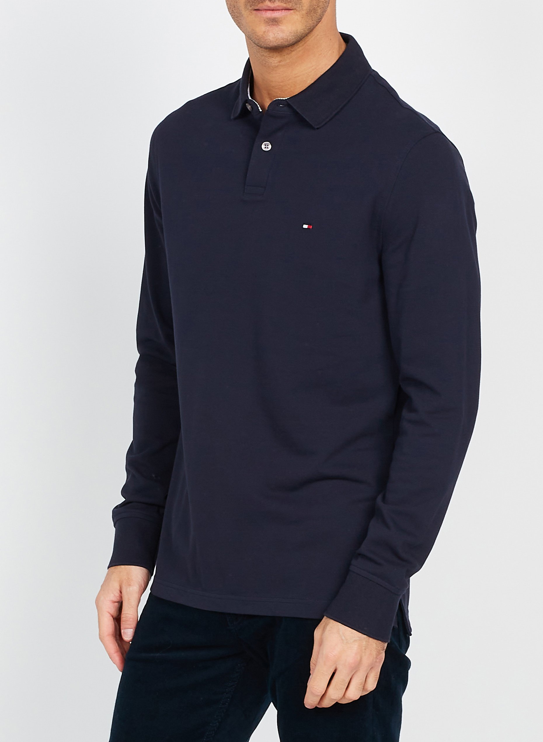 Polo regular-fit en coton bio mélangé  TOMMY HILFIGER Bleu