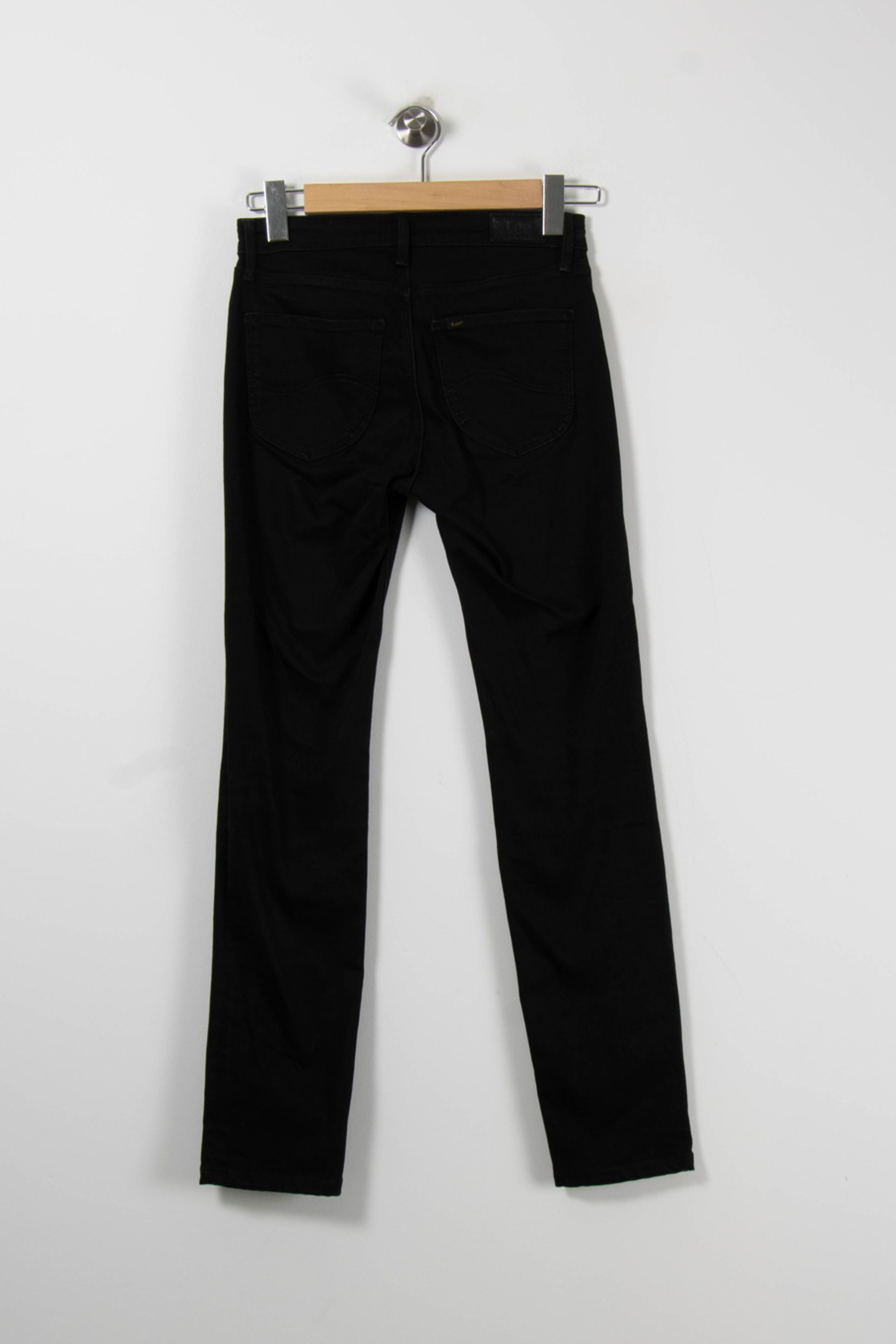 Cropped slim jeans with studs LEE - Seconde Main Black