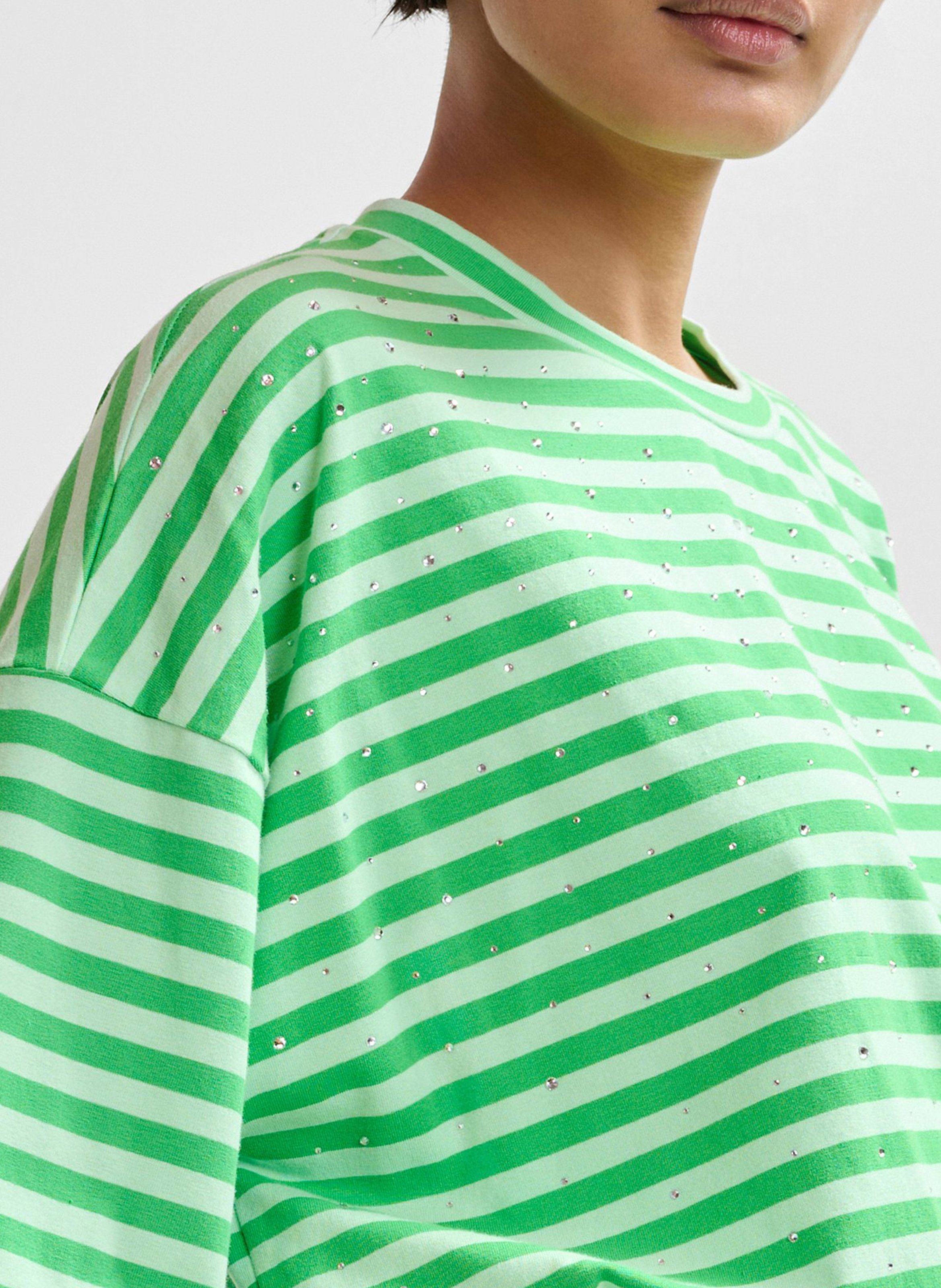 Tee-shirt oversize rayé à strass ESSENTIEL ANTWERP Bleu