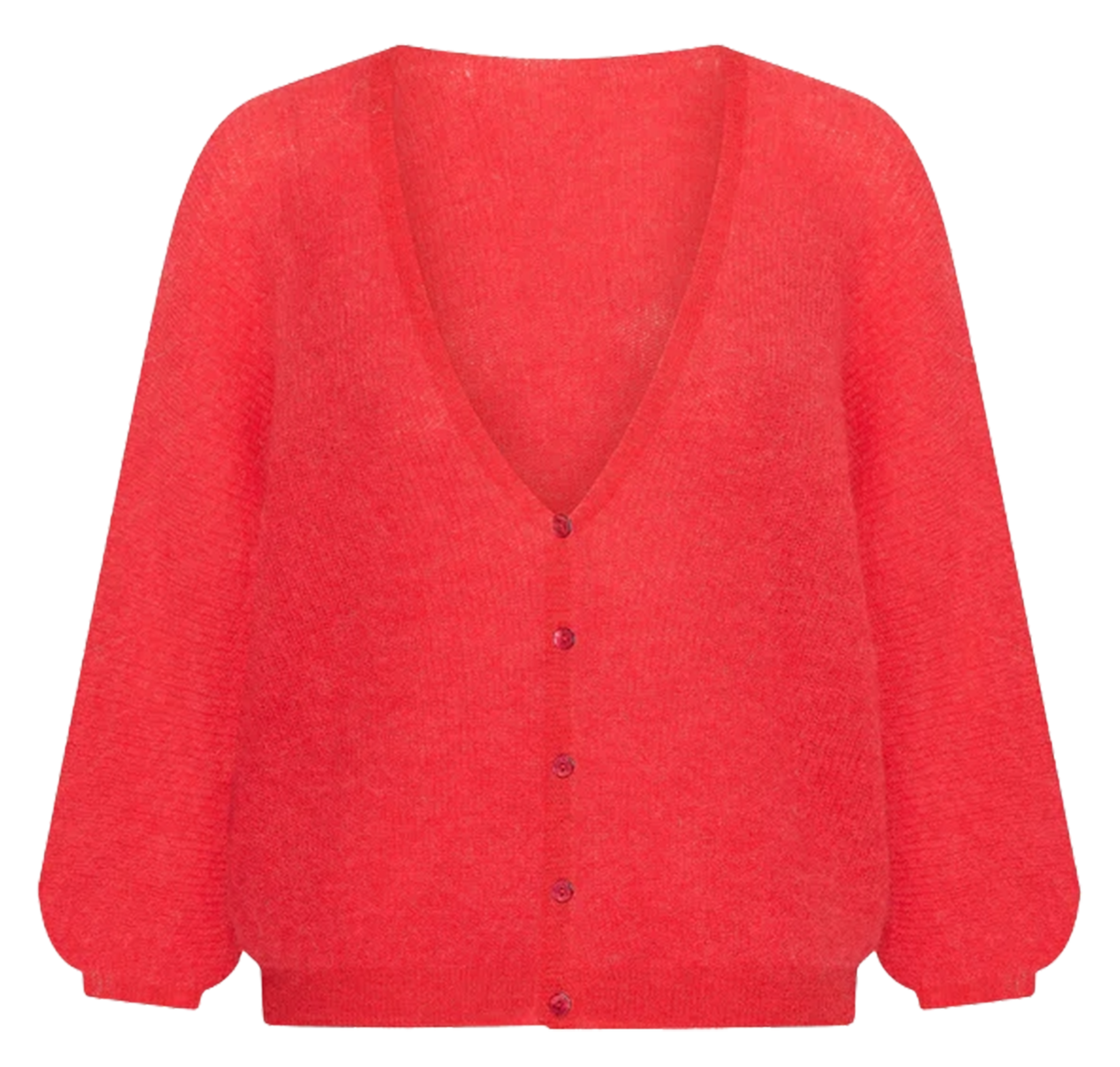 Recht, gebreid vest BY BAR Rood