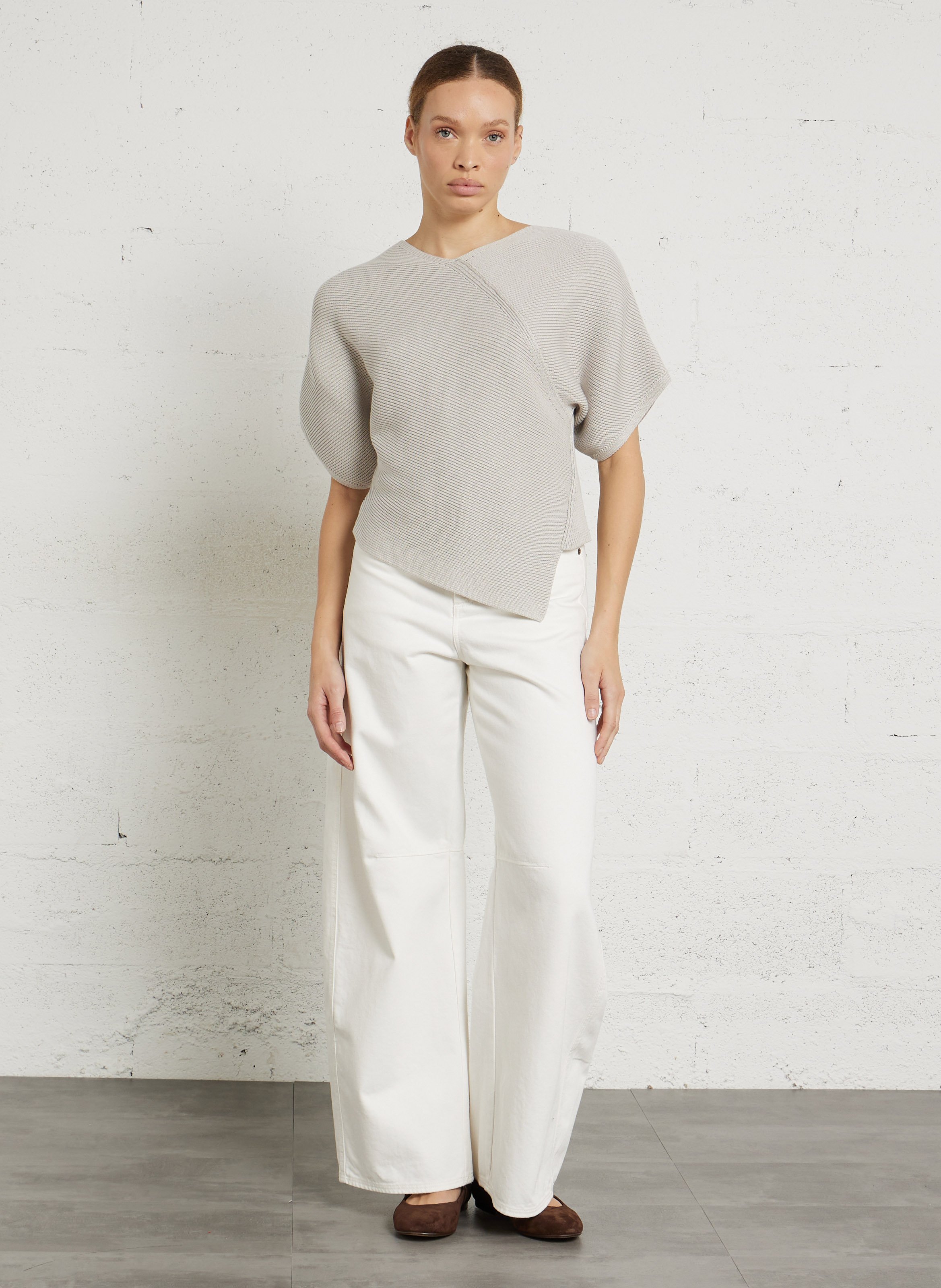 Katoenen ballonjeans SOEUR Wit