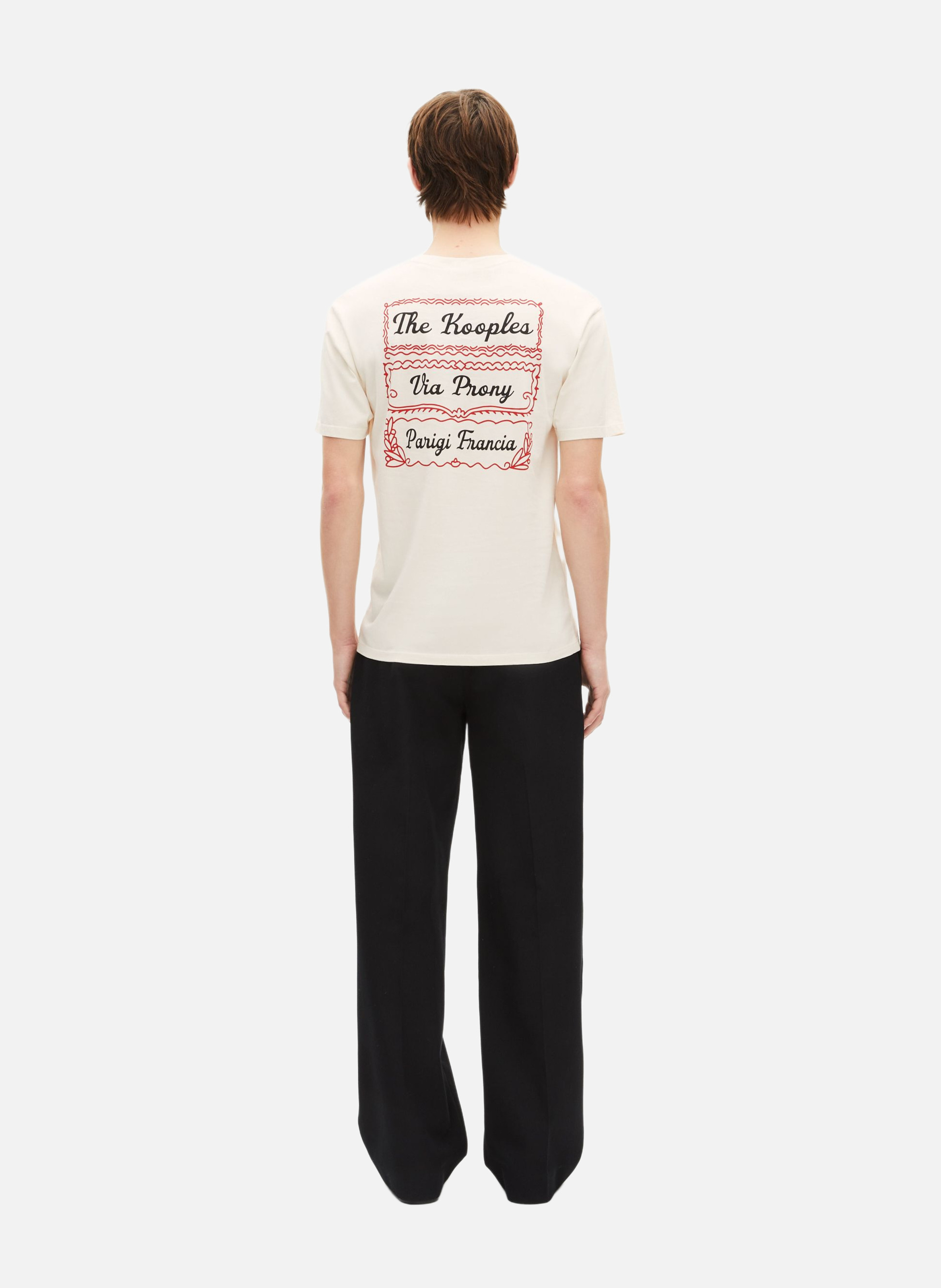 T-shirt with screen printing via prony THE KOOPLES Beige
