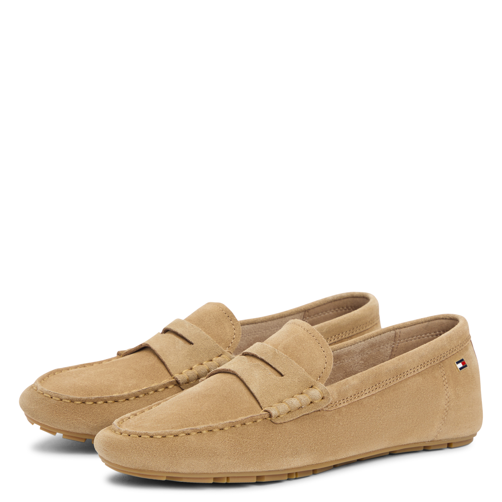 Slip-on suede loafers TOMMY HILFIGER Khaki