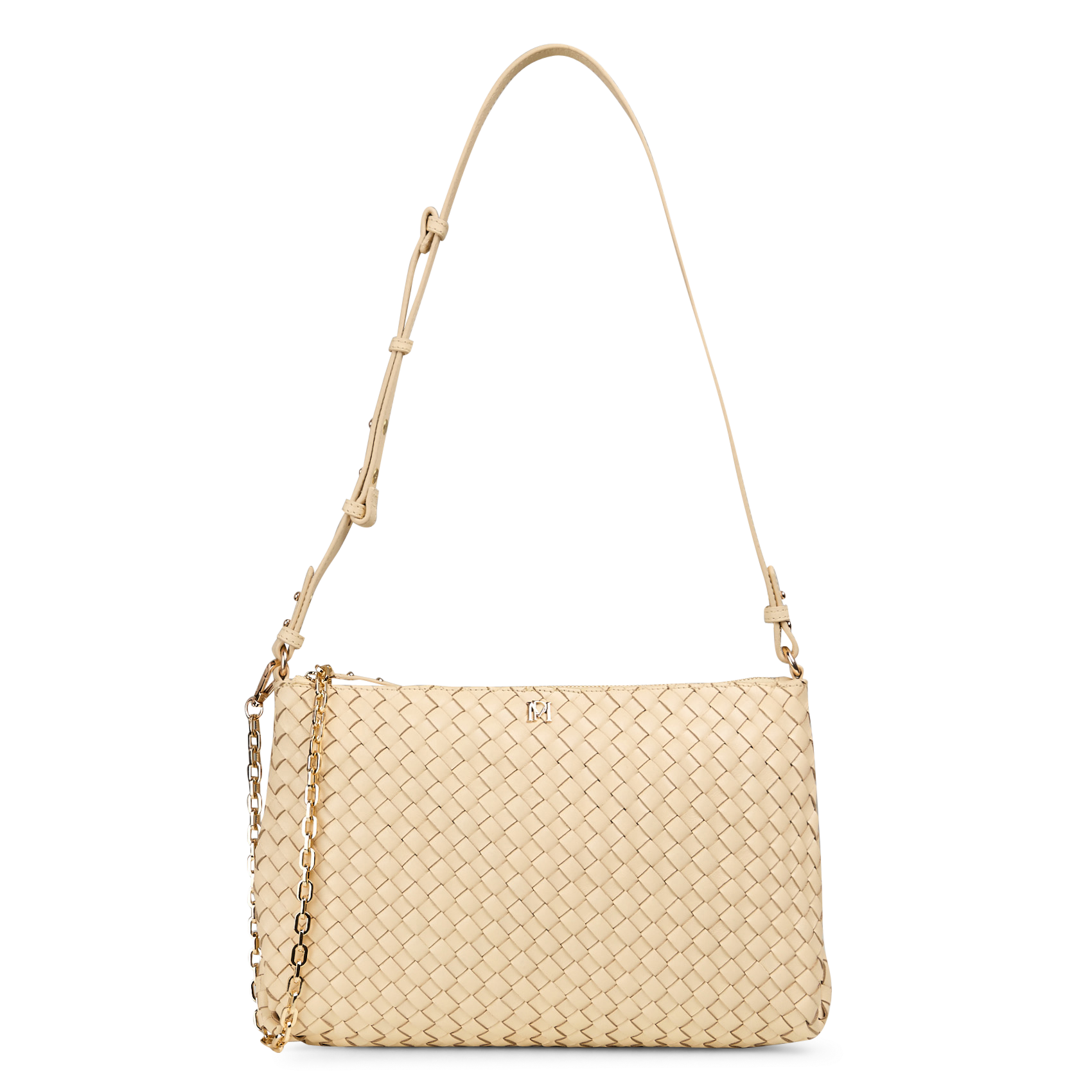 Sac bandoulière tressé en cuir PETITE MENDIGOTE