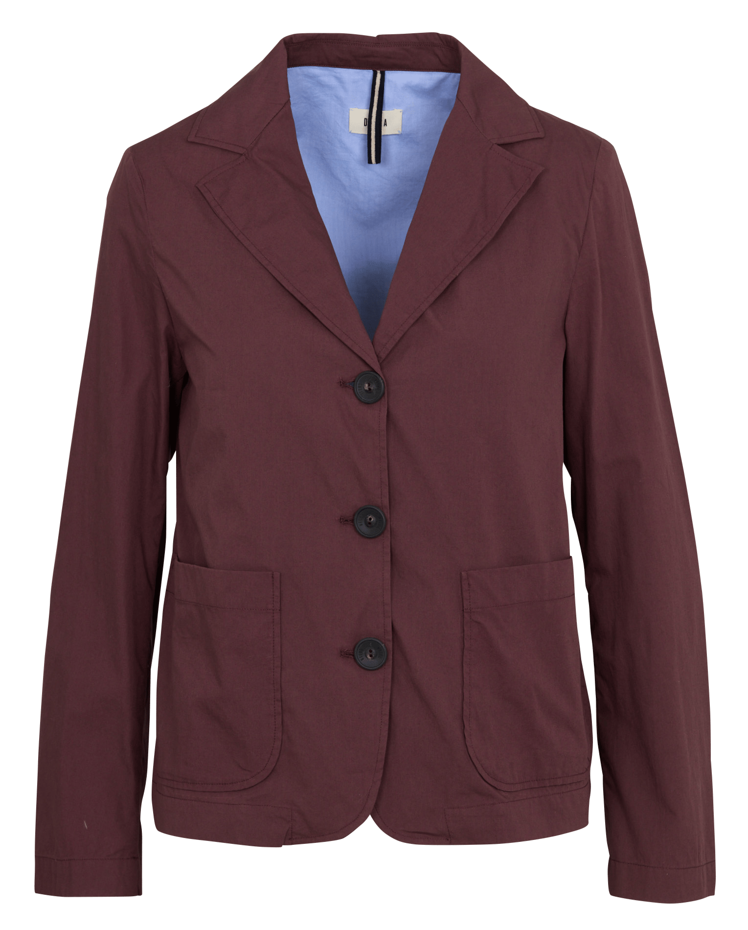 Straight cotton jacket DIEGA Plums