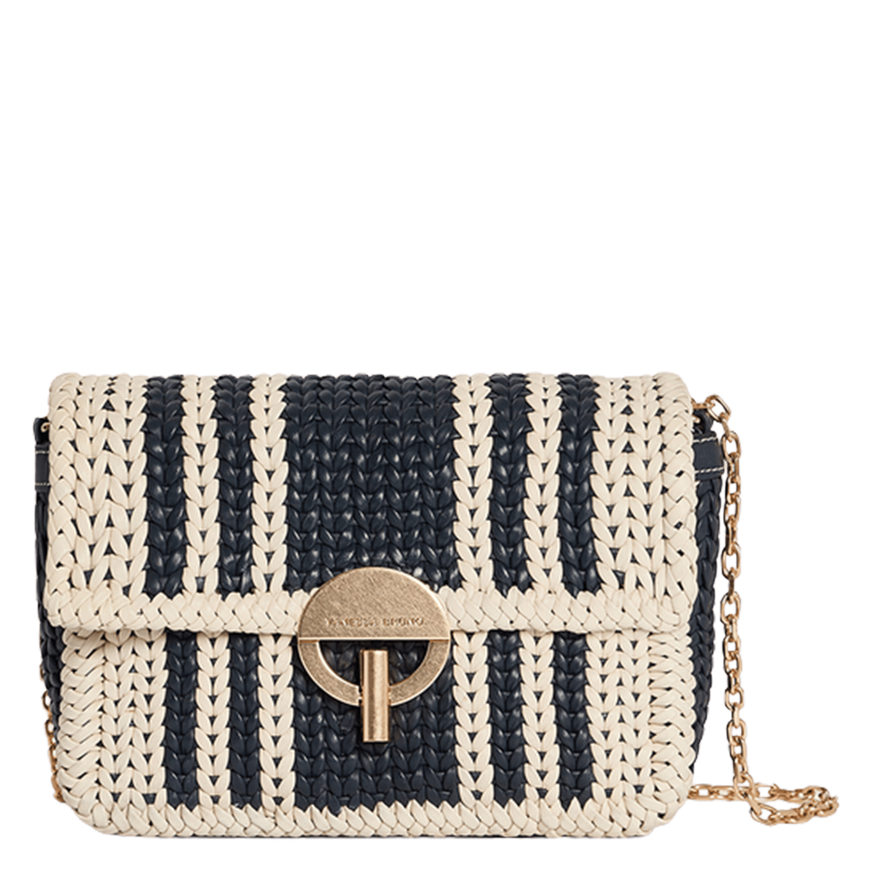 Braided leather shoulder bag VANESSA BRUNO Blue