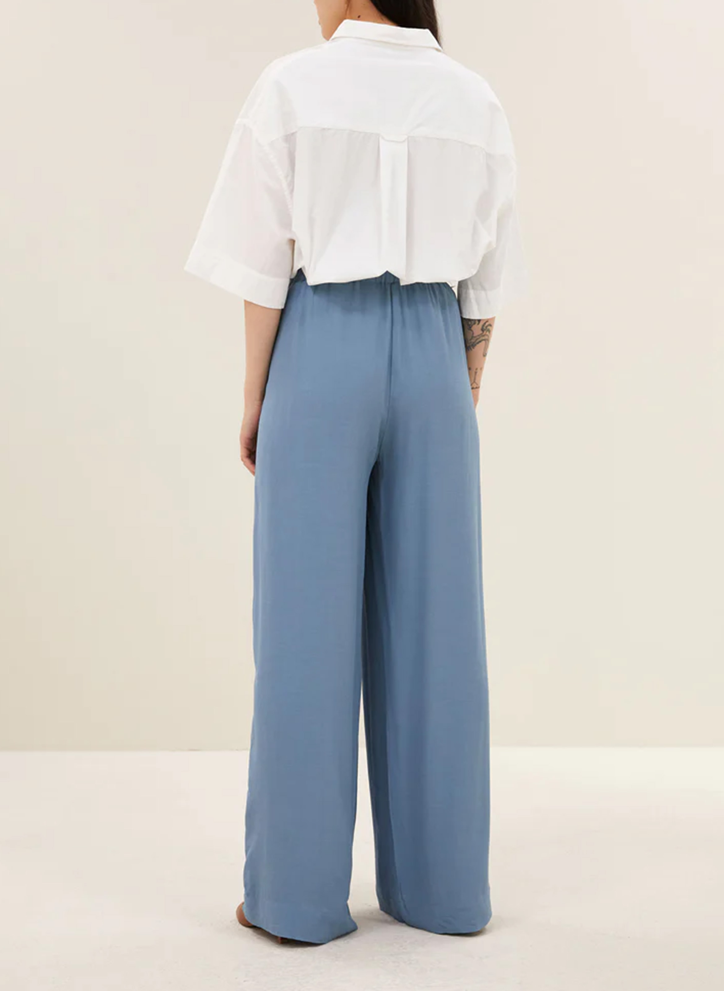 Blouse boutonnée à motifs  Blanc