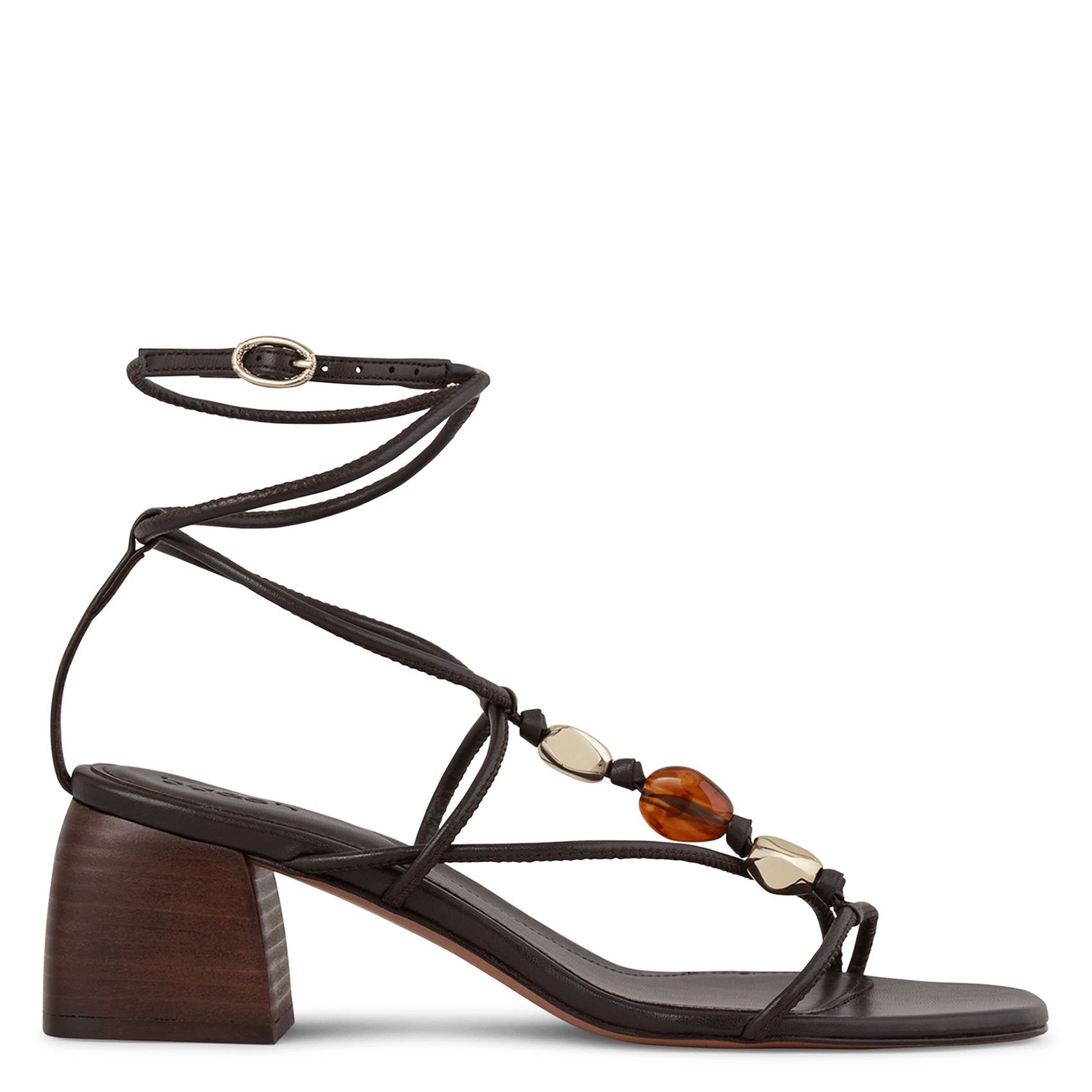 Sandales à talons BA&SH Marron