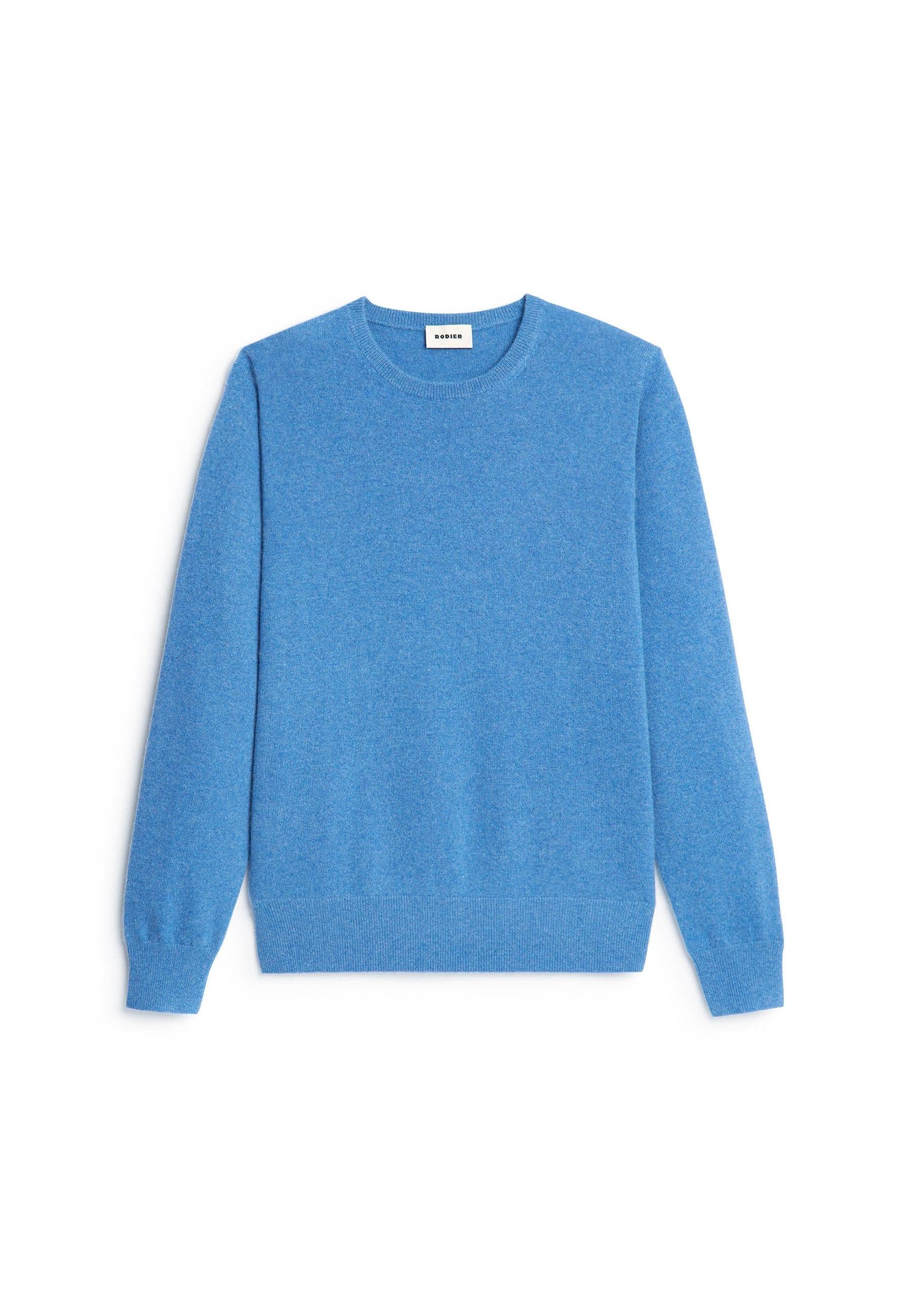 Pull col rond en cachemire RODIER Bleu