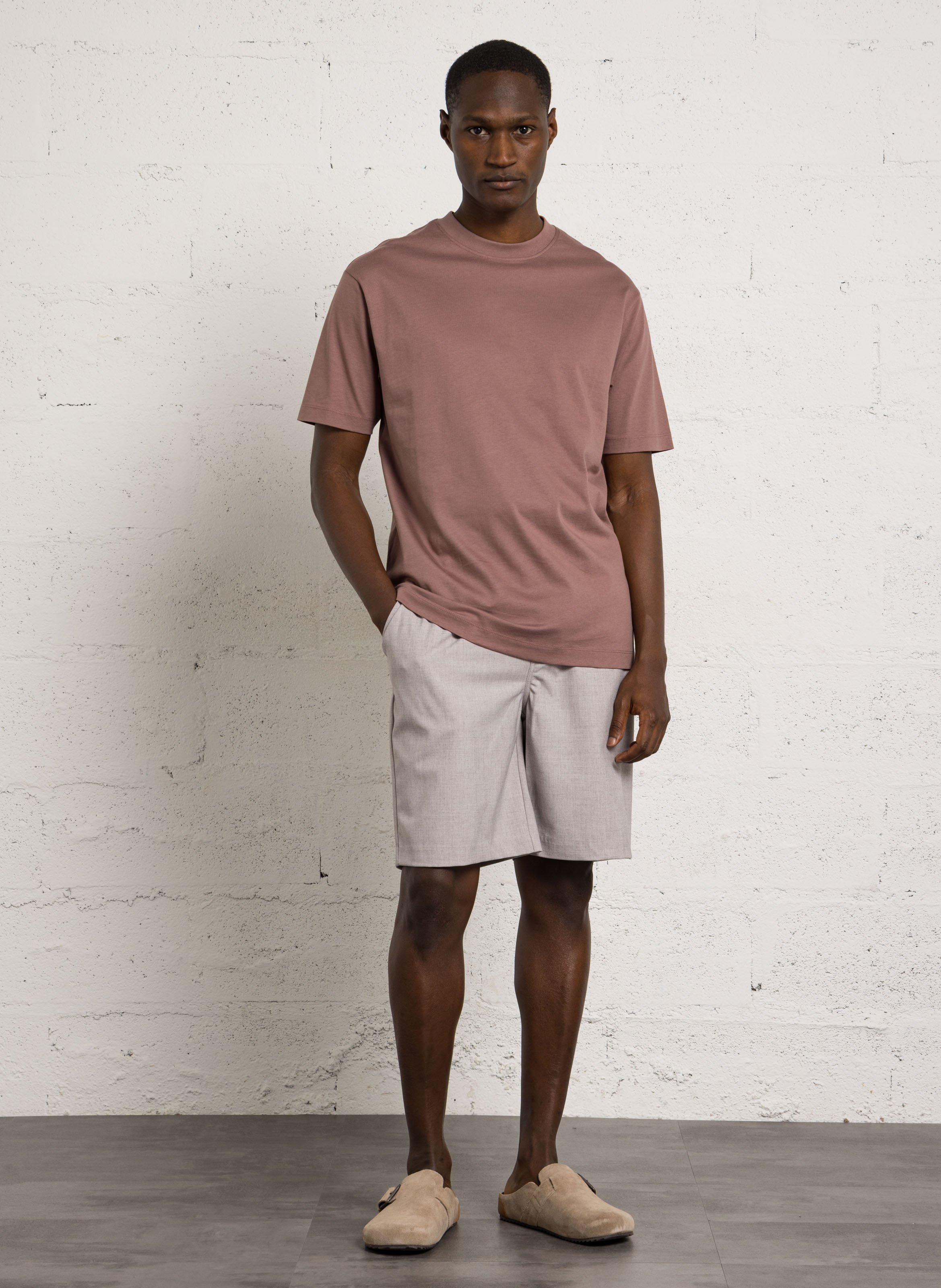 Tee-shirt oversize col rond en coton biologique MINIMUM Rose