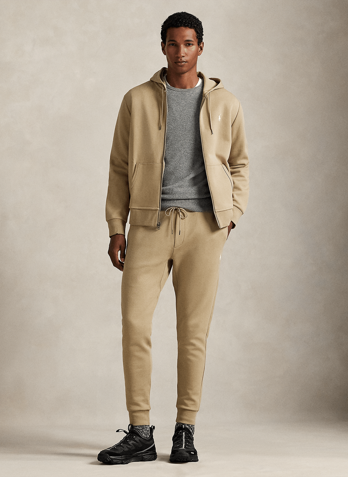 Sweater met capuchon | Bruin POLO RALPH LAUREN Heren