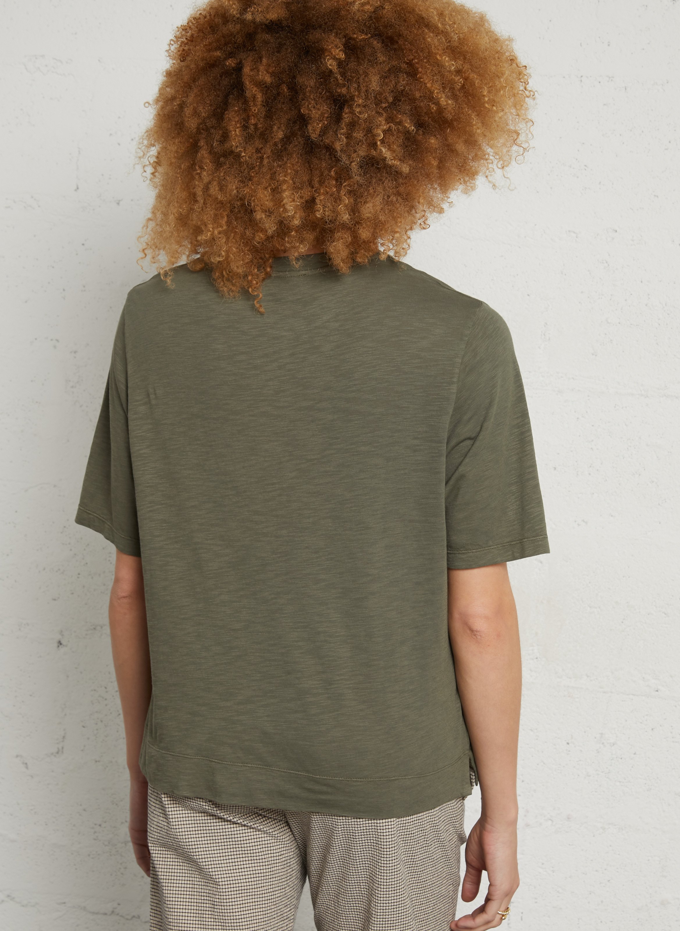 Tee-shirt droit fluide chiné MOMONI Vert