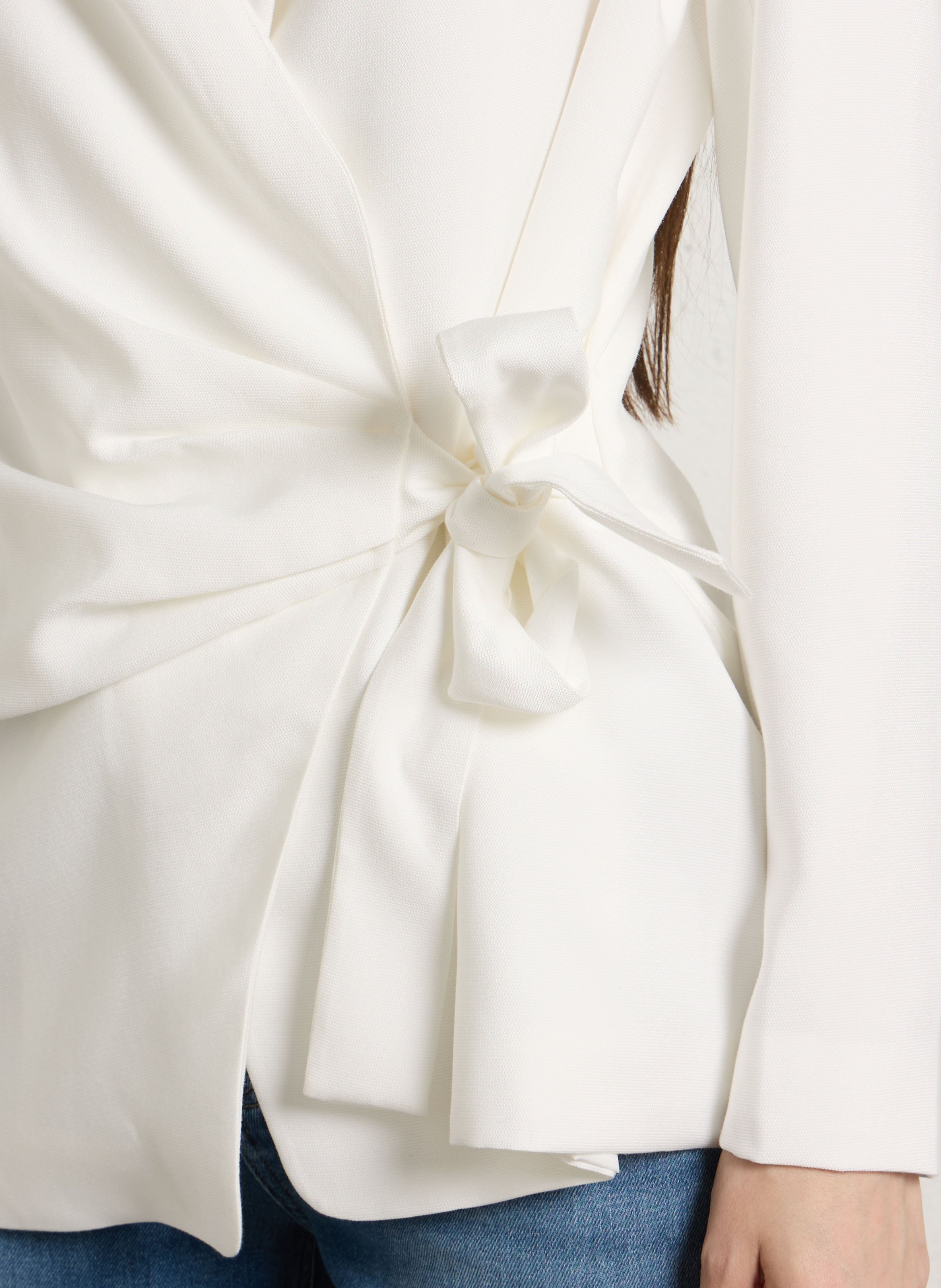 V-neck suit jacket IKKS White