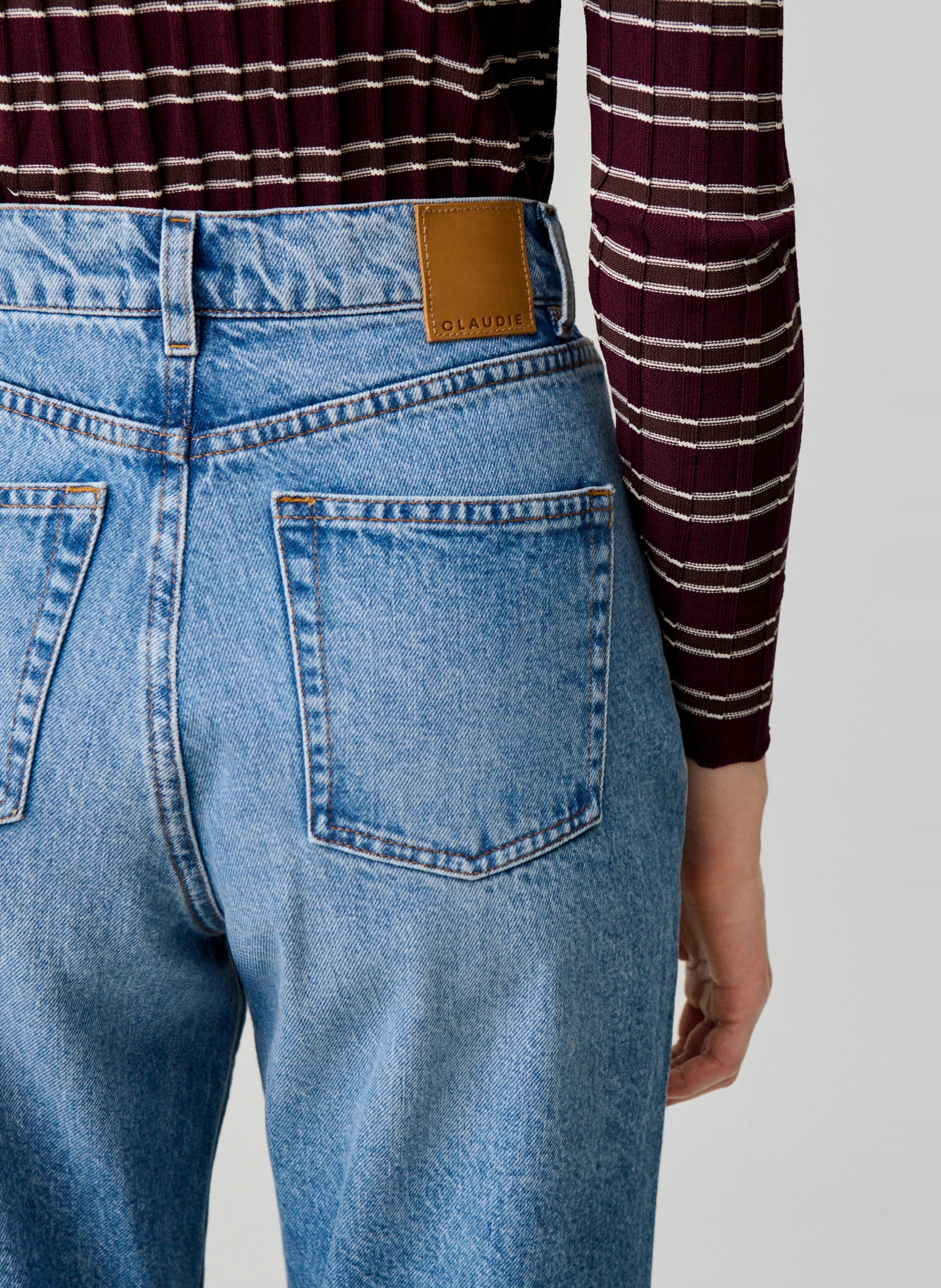 Katoenen jeans met rechte pijp CLAUDIE PIERLOT Blauw