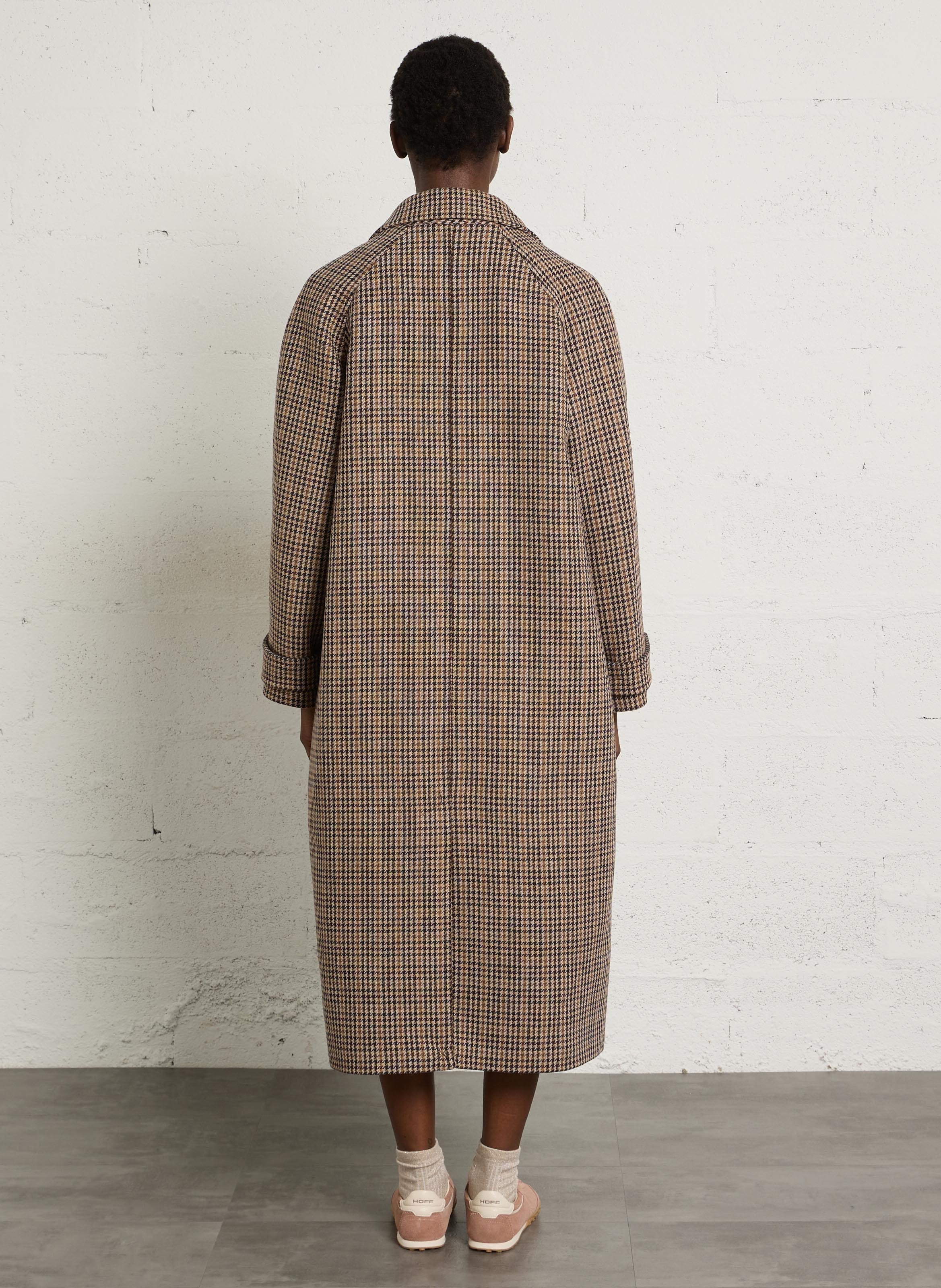 Manteau en laine mélangée DES PETITS HAUTS Multicolore