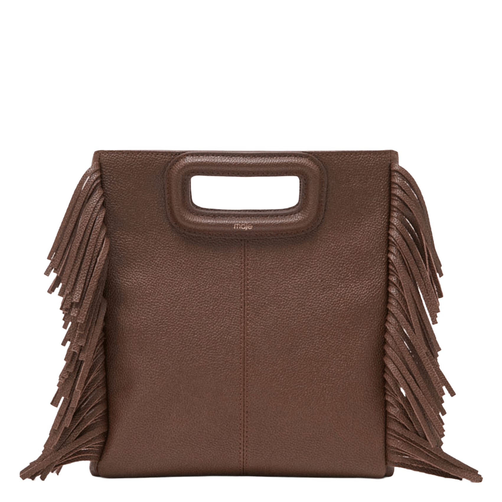 Leren clutch MAJE Bruin